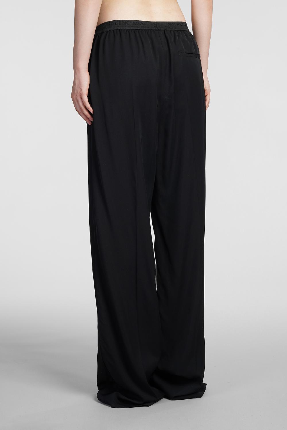 Deliberti Balenciaga Pantalone in viscosa nera cod. 383719 - Deliberti The Luxury Shopping Saldi Di Fabbrica