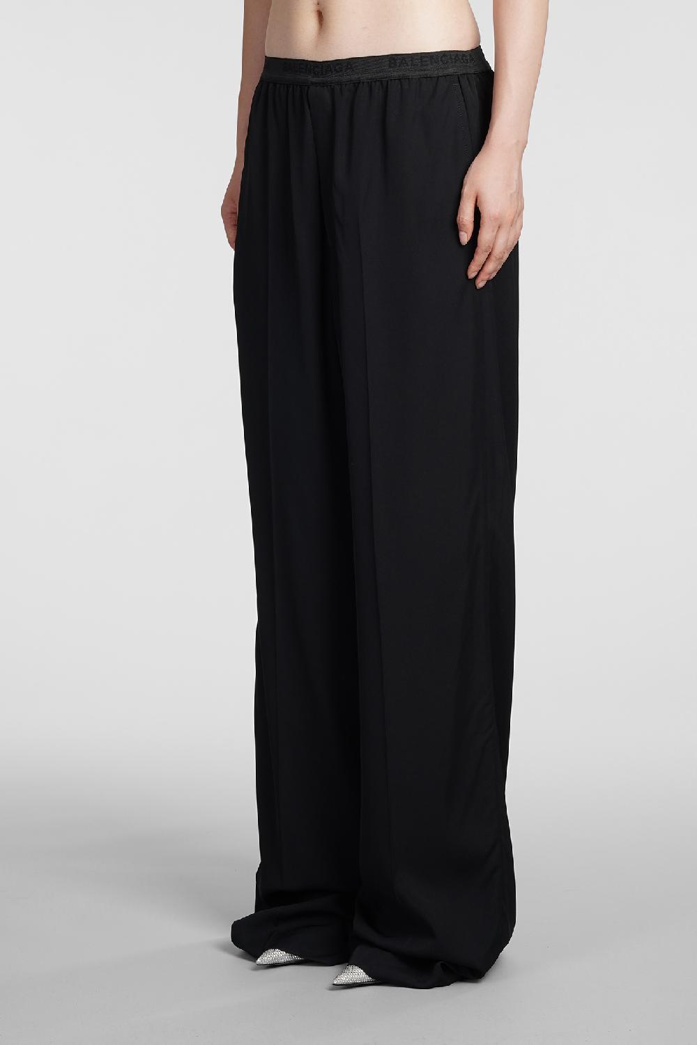 Deliberti Balenciaga Pantalone in viscosa nera cod. 383719 - Deliberti The Luxury Shopping Saldi Di Fabbrica