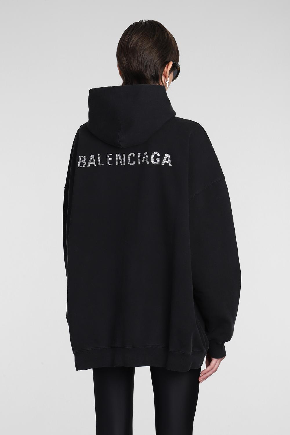 Deliberti Balenciaga Felpa in cotone nero cod. 381736 - Deliberti The Luxury Shopping Negozio
