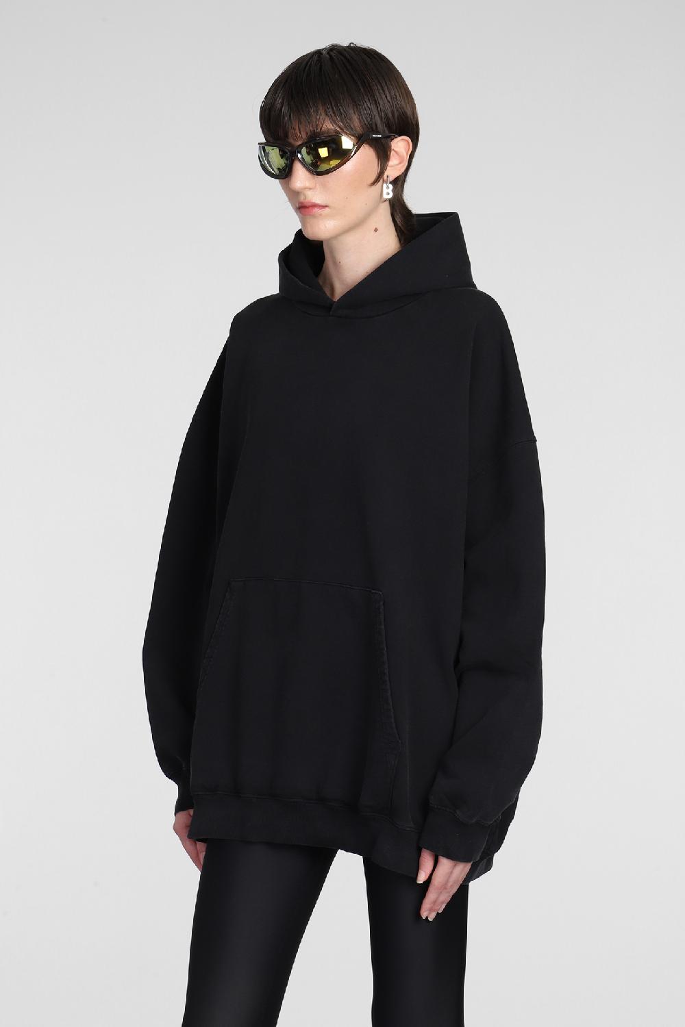 Deliberti Balenciaga Felpa in cotone nero cod. 381736 - Deliberti The Luxury Shopping Negozio