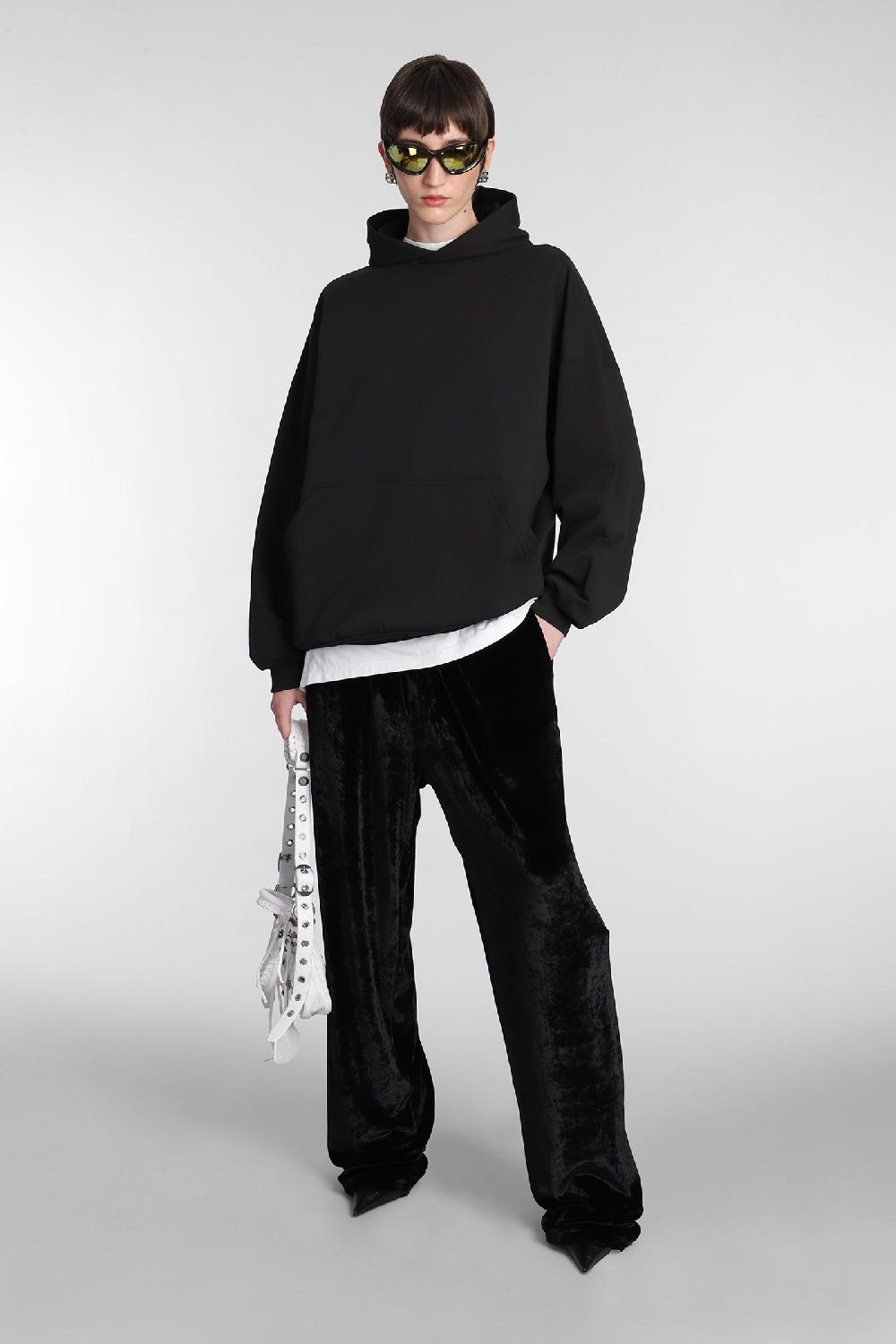 Deliberti Balenciaga Felpa in cotone nero cod. 381740 - Deliberti The Luxury Shopping In Saldo