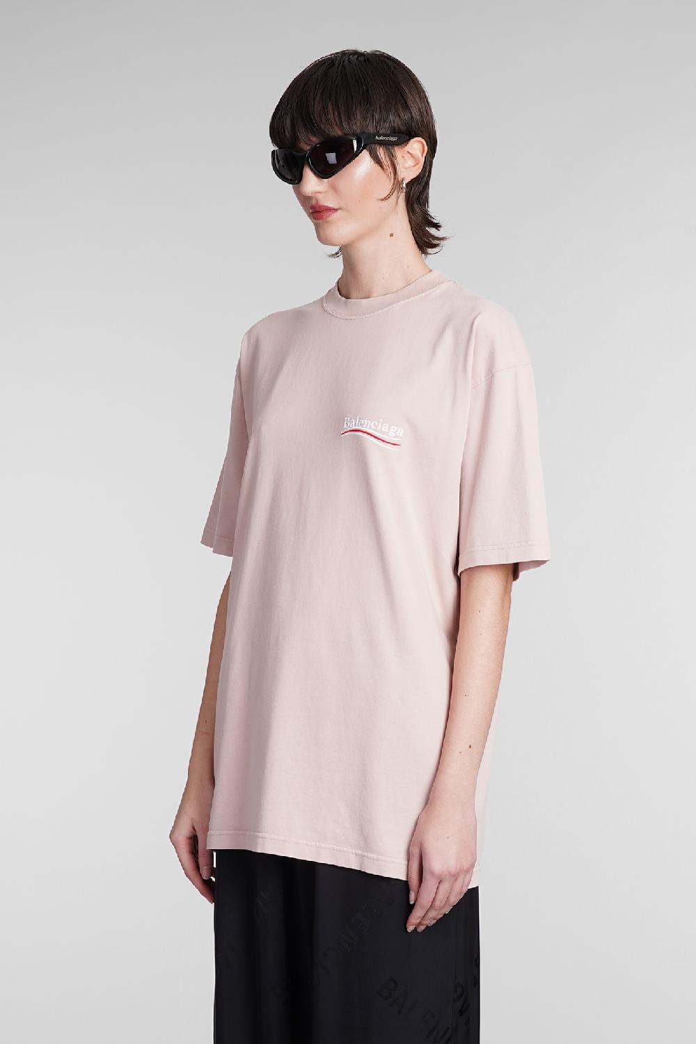 Deliberti Balenciaga T-shirt in cotone rosa cod. 393397 - Deliberti The Luxury Shopping Moda
