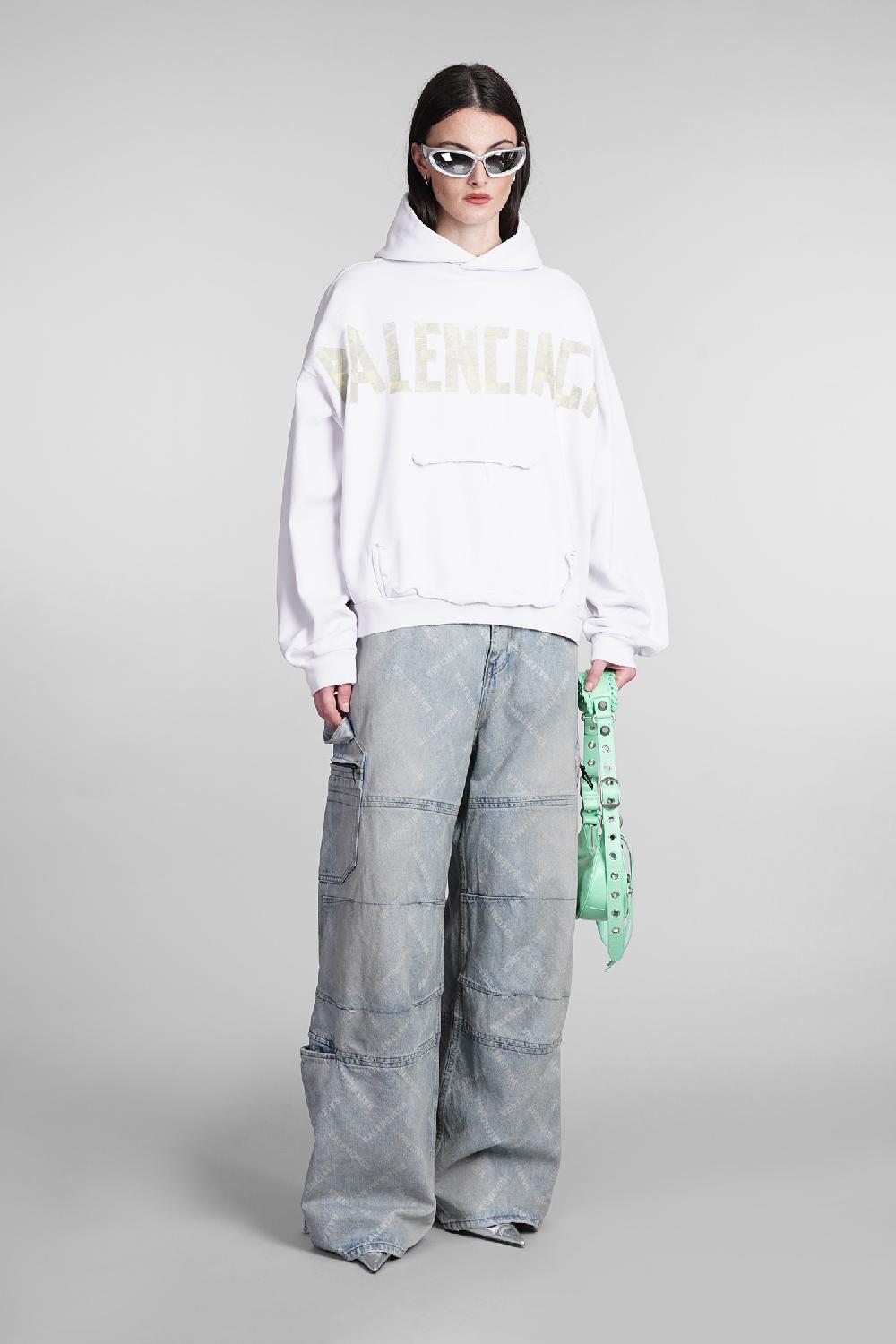 Deliberti Balenciaga Felpa in cotone bianco cod. 394989 - Deliberti The Luxury Shopping Italy