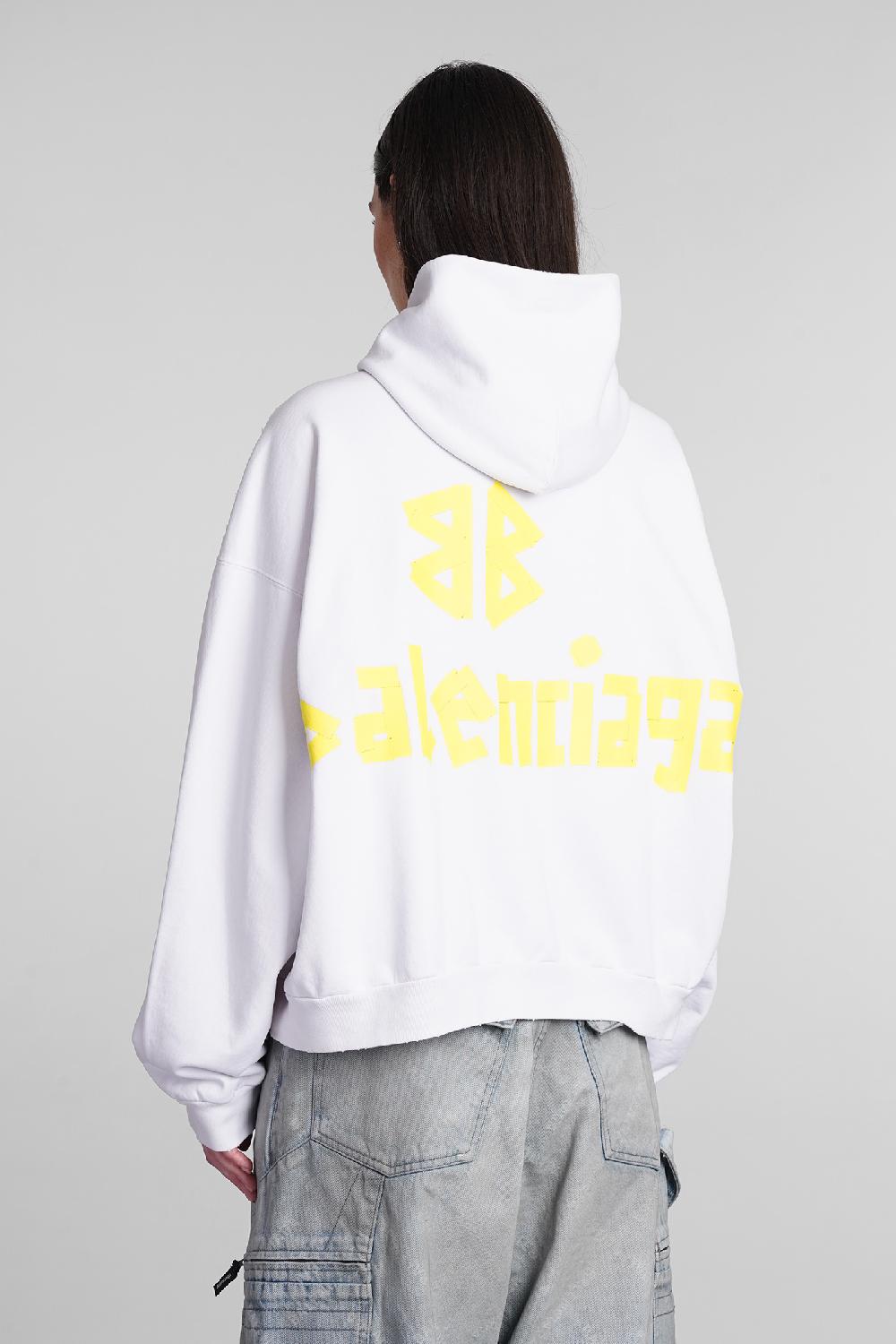 Deliberti Balenciaga Felpa in cotone bianco cod. 394989 - Deliberti The Luxury Shopping Italy