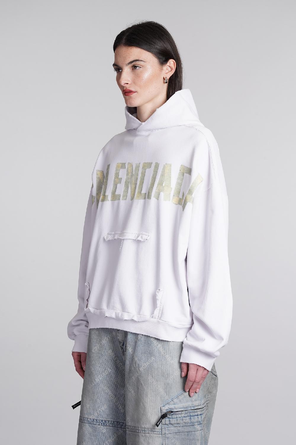 Deliberti Balenciaga Felpa in cotone bianco cod. 394989 - Deliberti The Luxury Shopping Italy