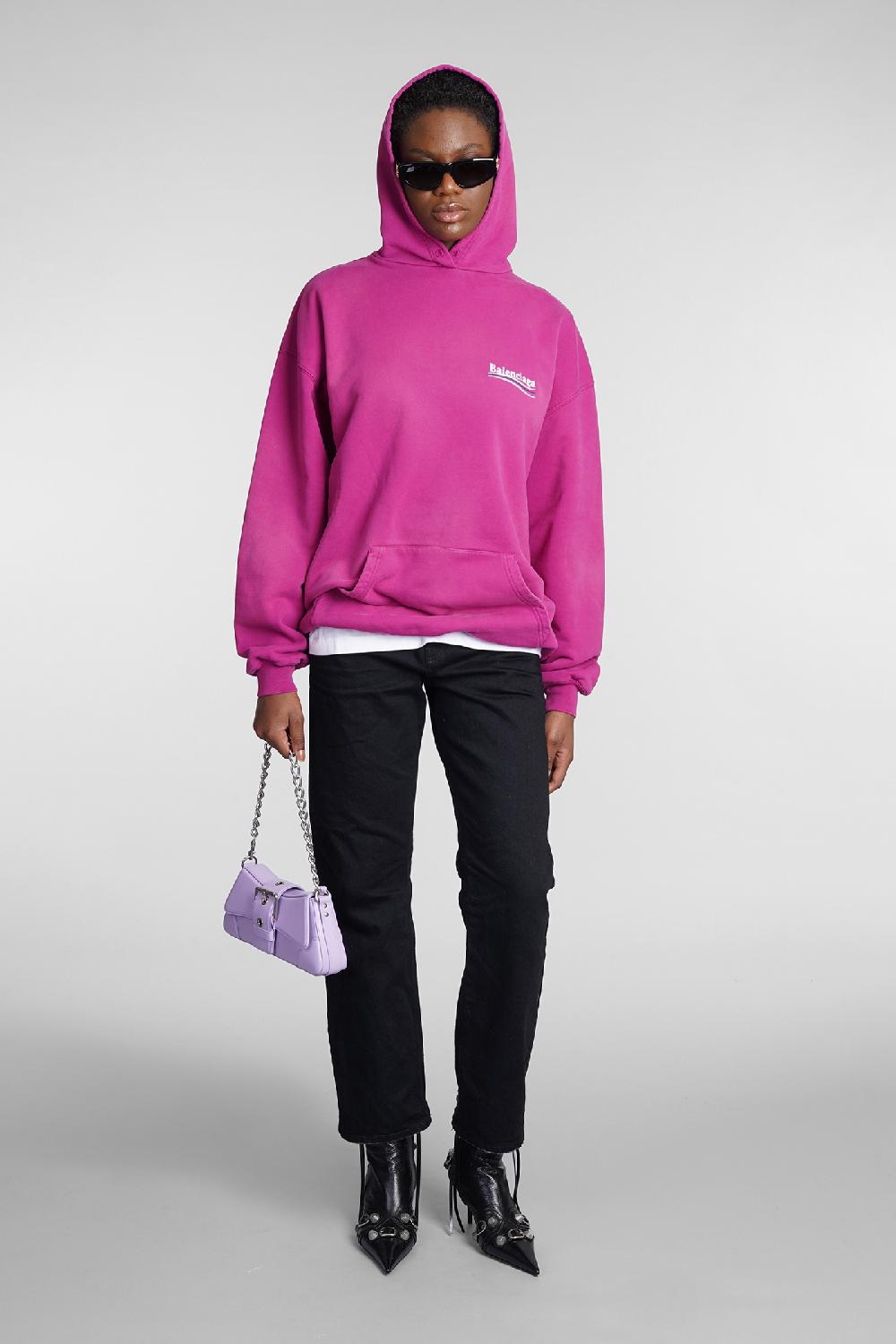 Deliberti Balenciaga Felpa in cotone rosa cod. 354291 - Deliberti The Luxury Shopping Promozione