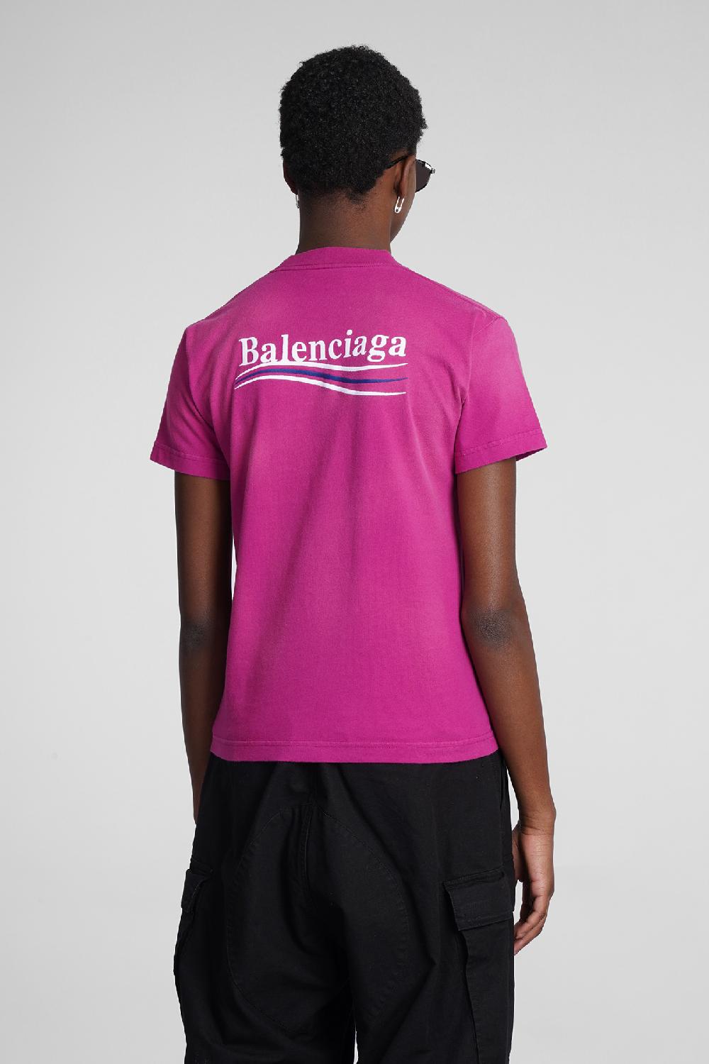 Deliberti Balenciaga T-shirt in cotone rosa cod. 354293 - Deliberti The Luxury Shopping Pezzi Unici