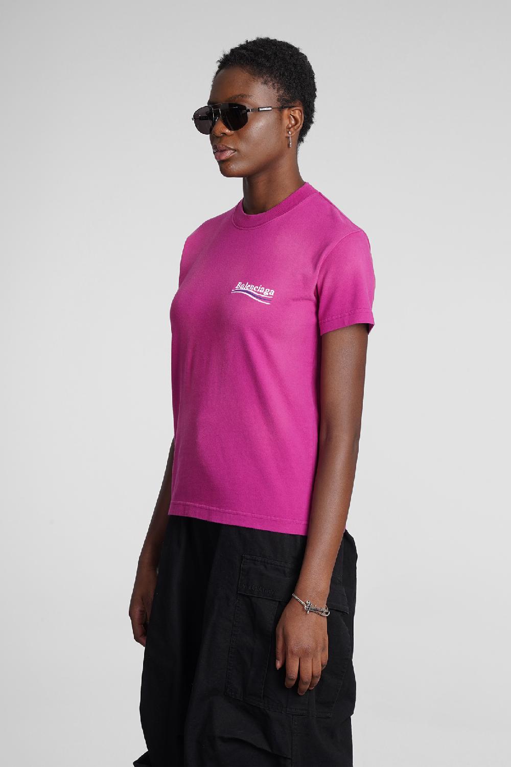 Deliberti Balenciaga T-shirt in cotone rosa cod. 354293 - Deliberti The Luxury Shopping Pezzi Unici