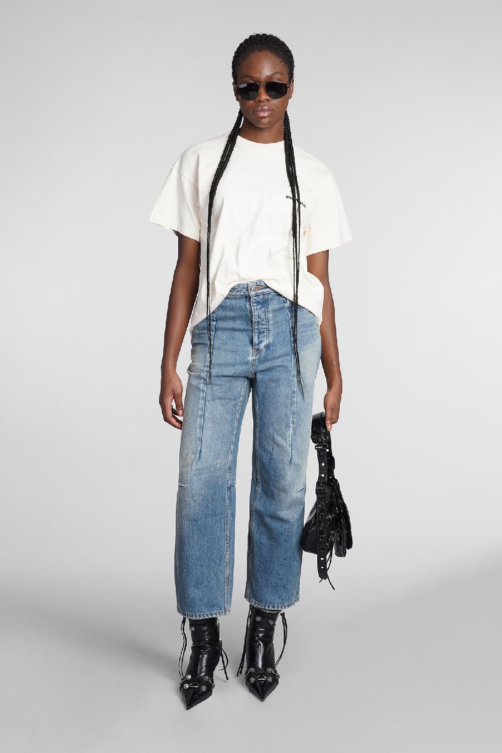 Deliberti Balenciaga T-shirt in cotone beige cod. 362934 - Deliberti The Luxury Shopping Enormi sconti