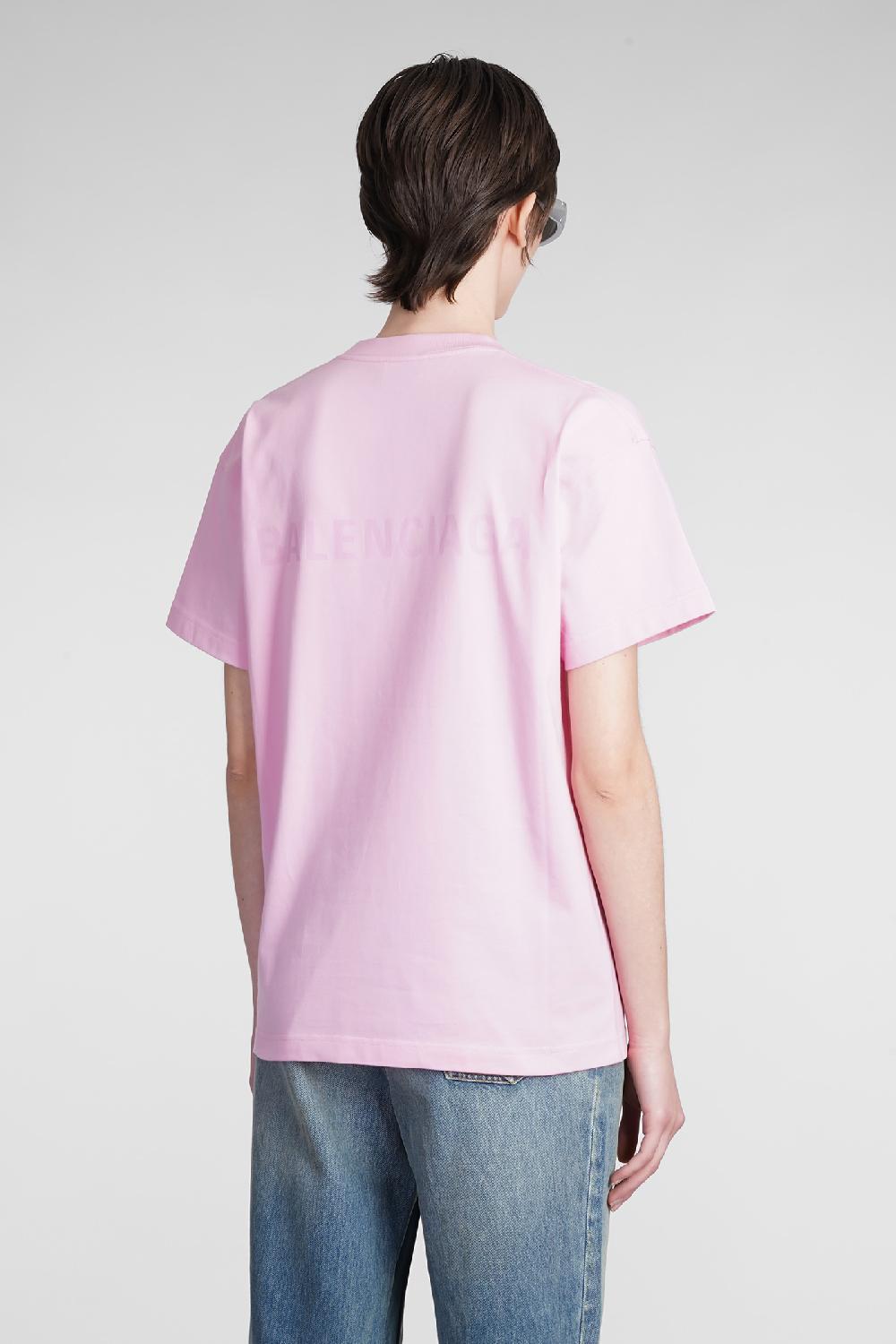 Deliberti Balenciaga T-shirt in cotone rosa cod. 375667 - Deliberti The Luxury Shopping Negozi Online