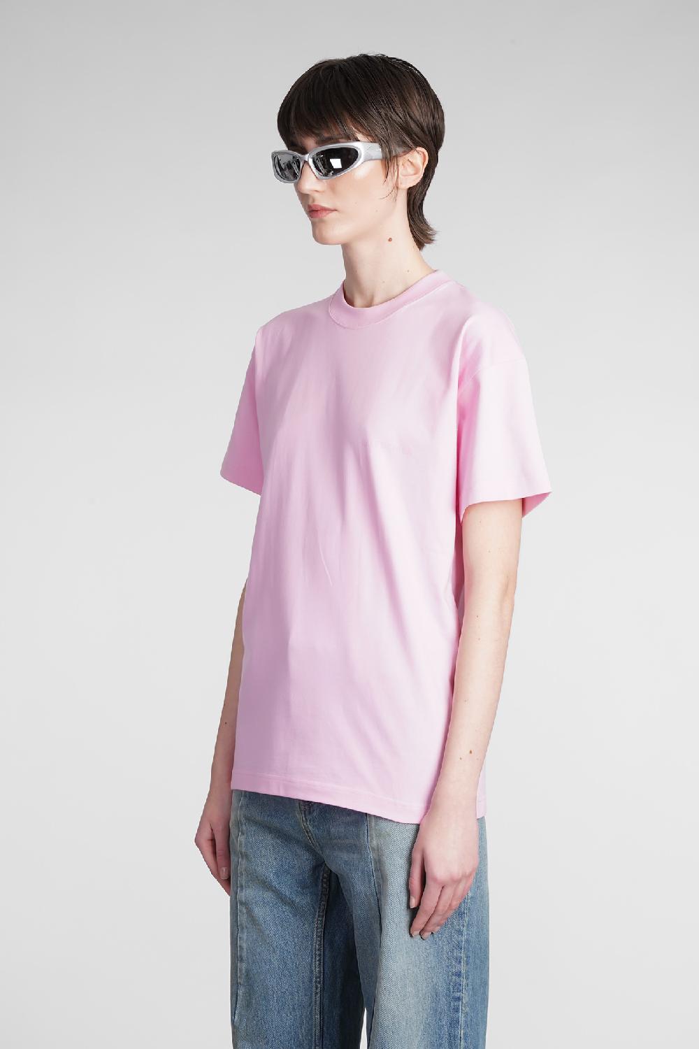 Deliberti Balenciaga T-shirt in cotone rosa cod. 375667 - Deliberti The Luxury Shopping Negozi Online