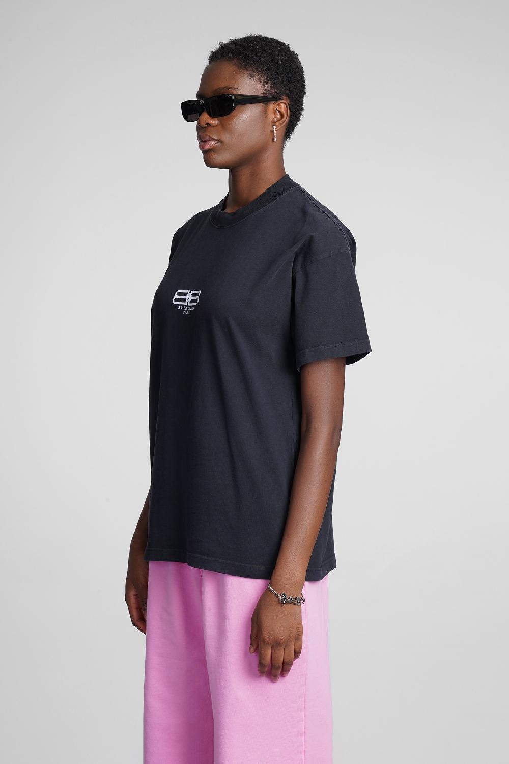 Deliberti Balenciaga T-shirt in cotone nero cod. 354305 - Deliberti The Luxury Shopping Acquista Ora