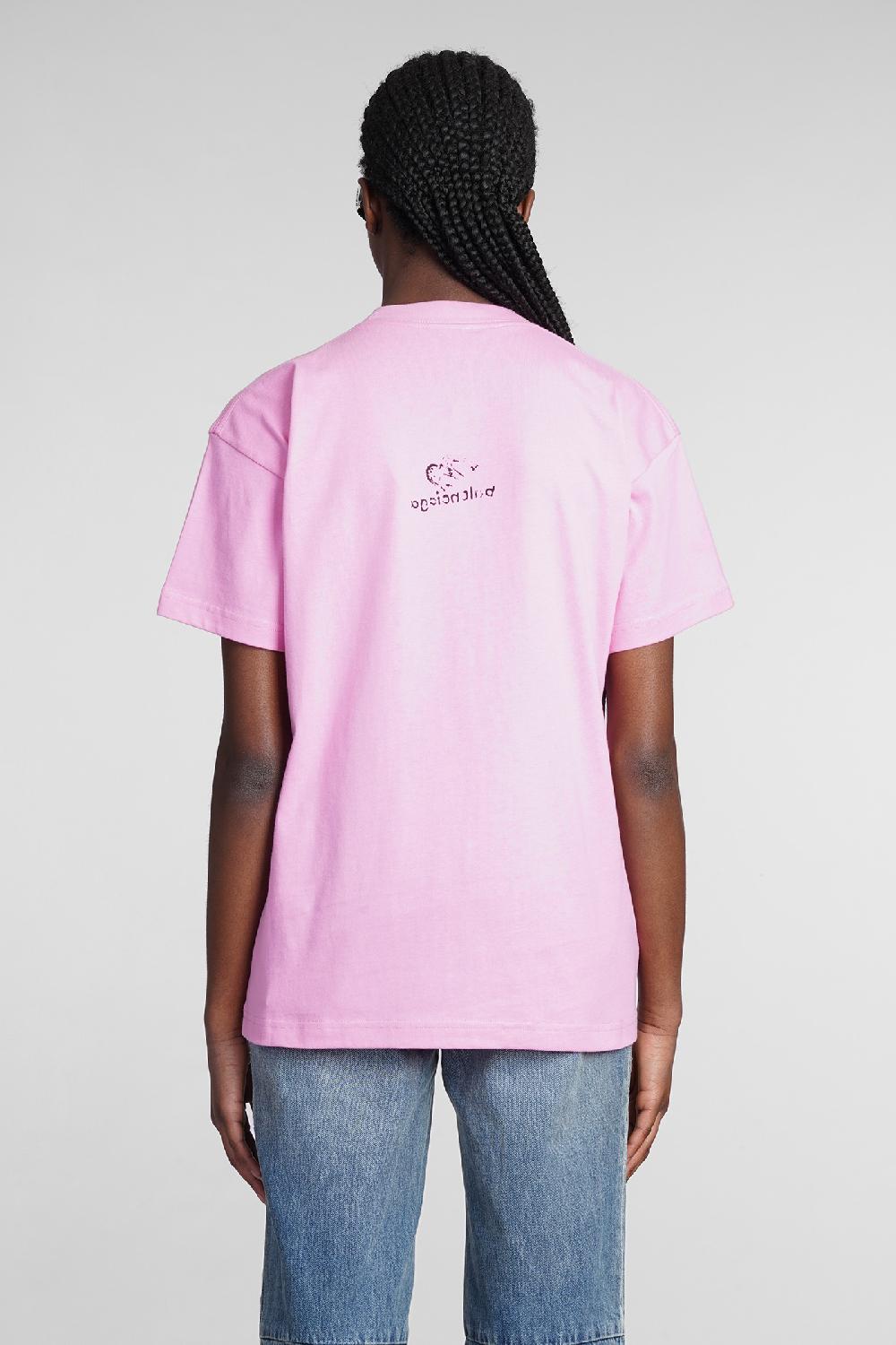 Deliberti Balenciaga T-shirt in cotone rosa cod. 362935 - Deliberti The Luxury Shopping Consegna Veloce