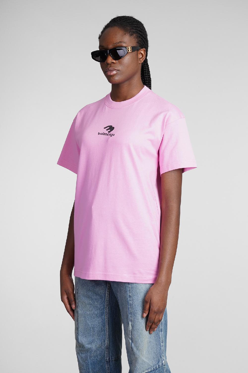 Deliberti Balenciaga T-shirt in cotone rosa cod. 362935 - Deliberti The Luxury Shopping Consegna Veloce