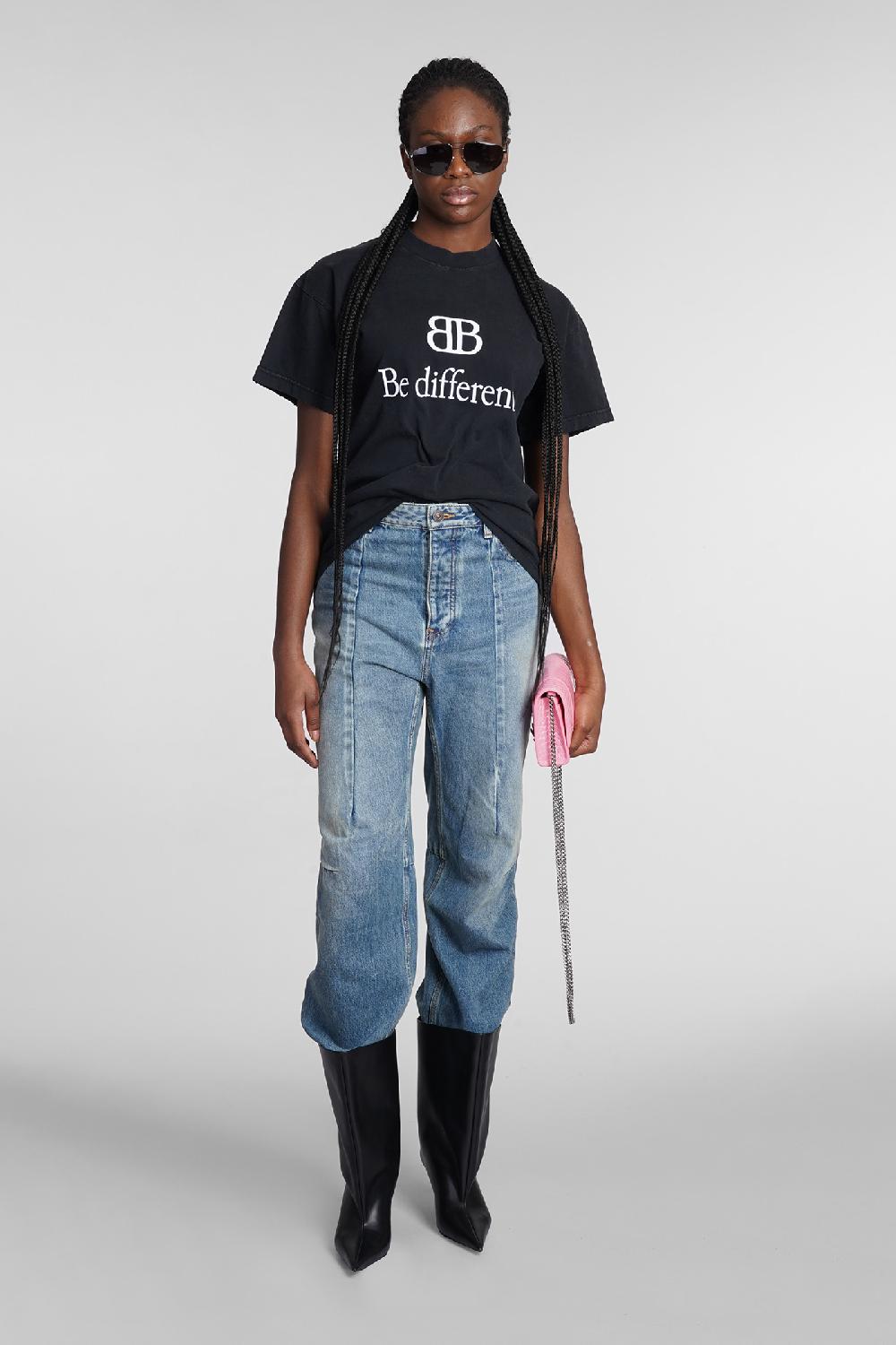 Deliberti Balenciaga T-shirt in cotone nero cod. 362937 - Deliberti The Luxury Shopping Promozione Limitata