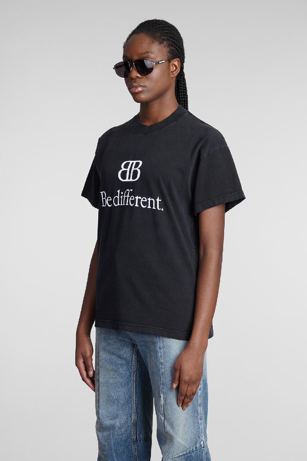 Deliberti Balenciaga T-shirt in cotone nero cod. 362937 - Deliberti The Luxury Shopping Promozione Limitata