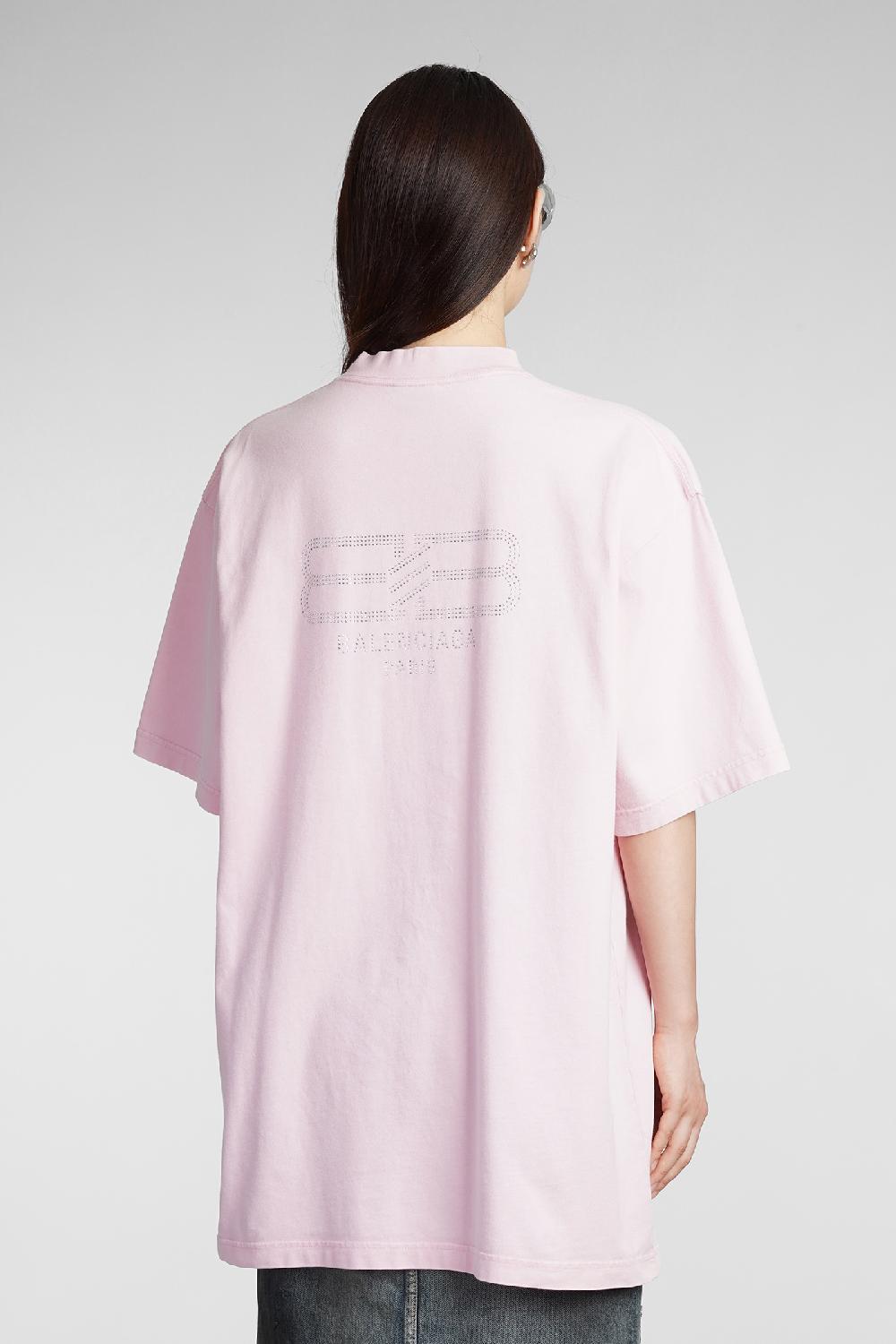 Deliberti Balenciaga T-shirt in cotone rosa cod. 383710 - Deliberti The Luxury Shopping Black Friday Prezzi