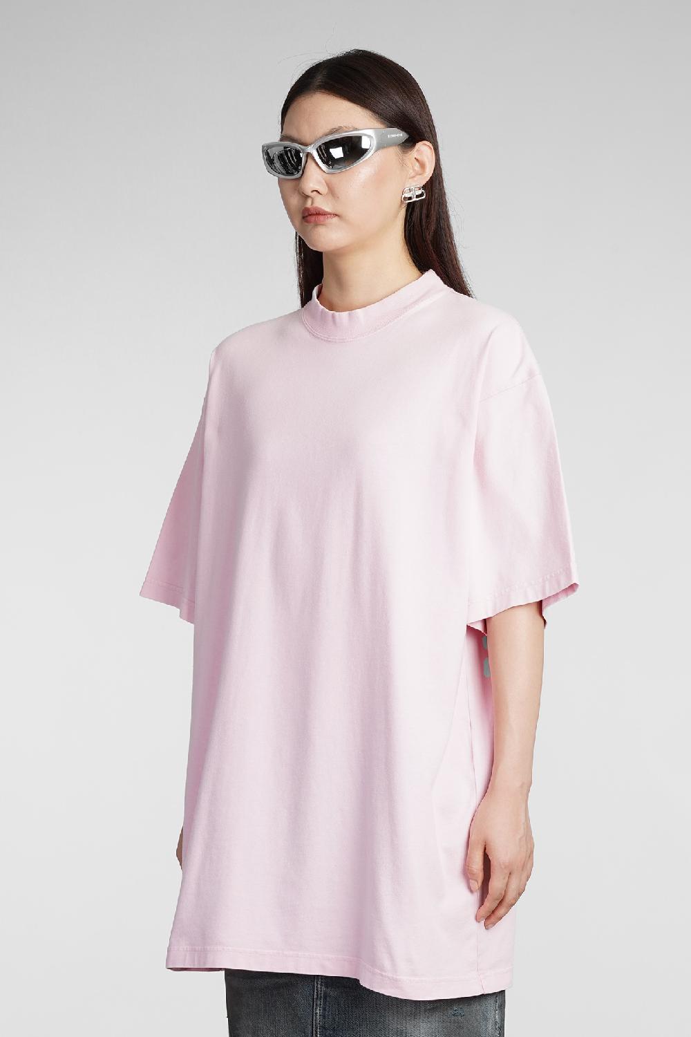 Deliberti Balenciaga T-shirt in cotone rosa cod. 383710 - Deliberti The Luxury Shopping Black Friday Prezzi