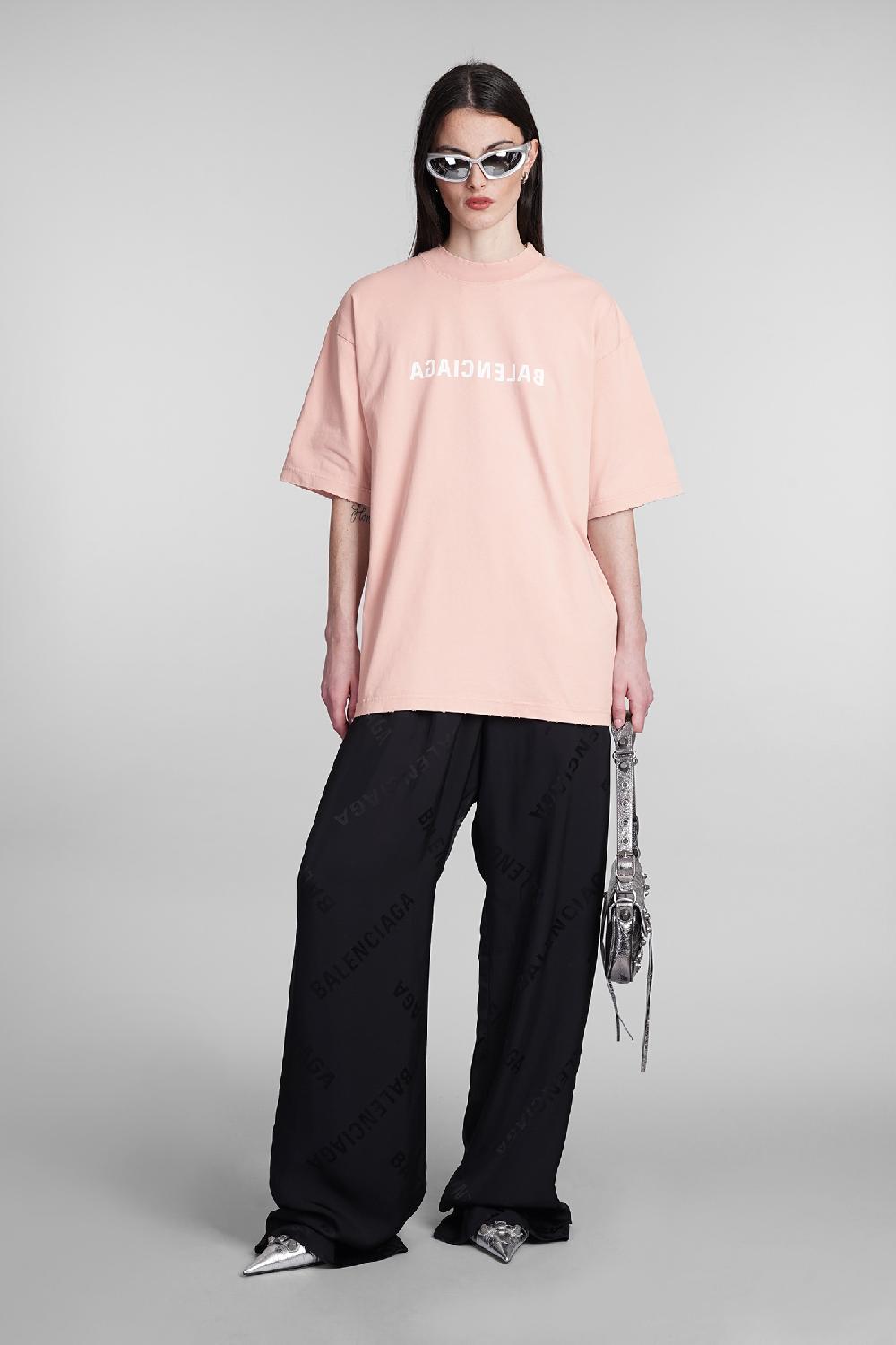 Deliberti Balenciaga T-shirt in cotone rosa cod. 394990 - Deliberti The Luxury Shopping Affare Del Giorno