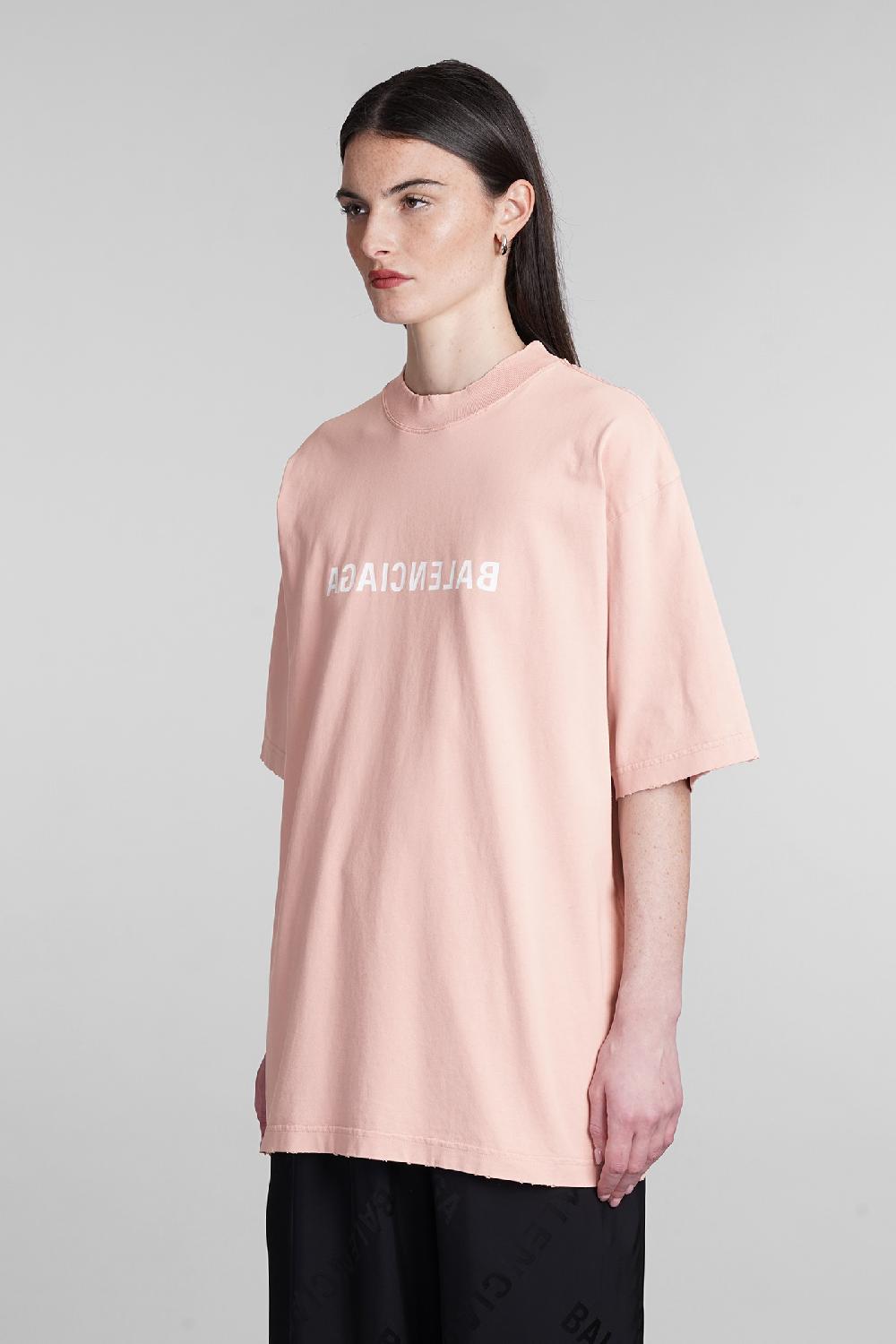 Deliberti Balenciaga T-shirt in cotone rosa cod. 394990 - Deliberti The Luxury Shopping Affare Del Giorno