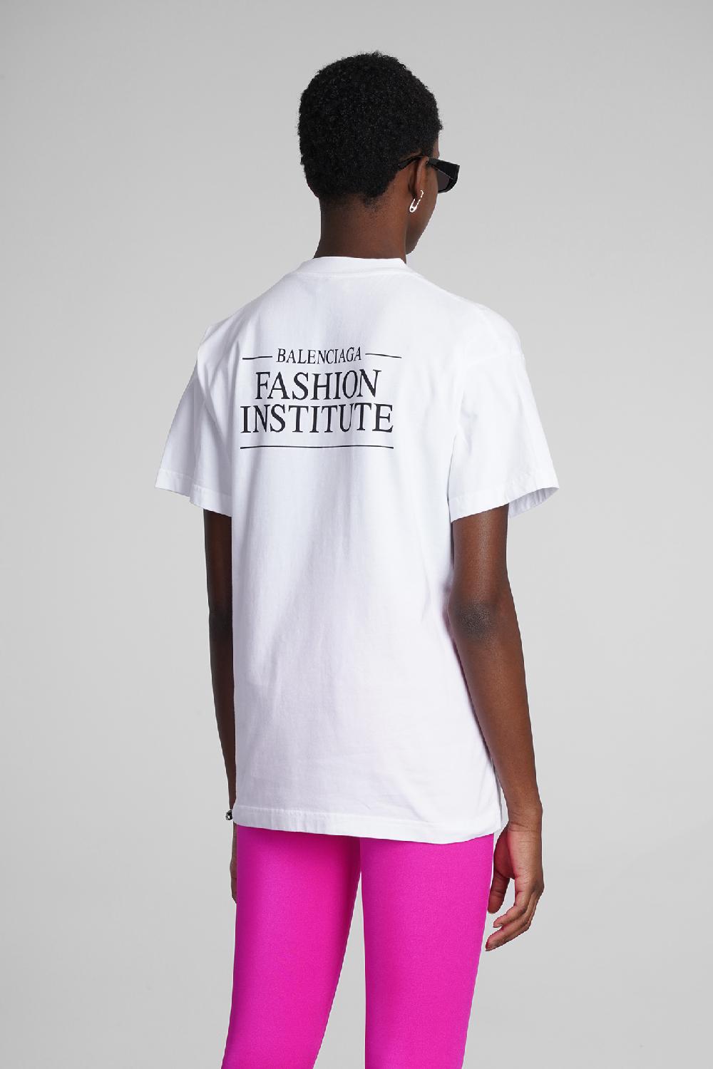 Deliberti Balenciaga T-shirt in cotone bianco cod. 354290 - Deliberti The Luxury Shopping Sottocosto