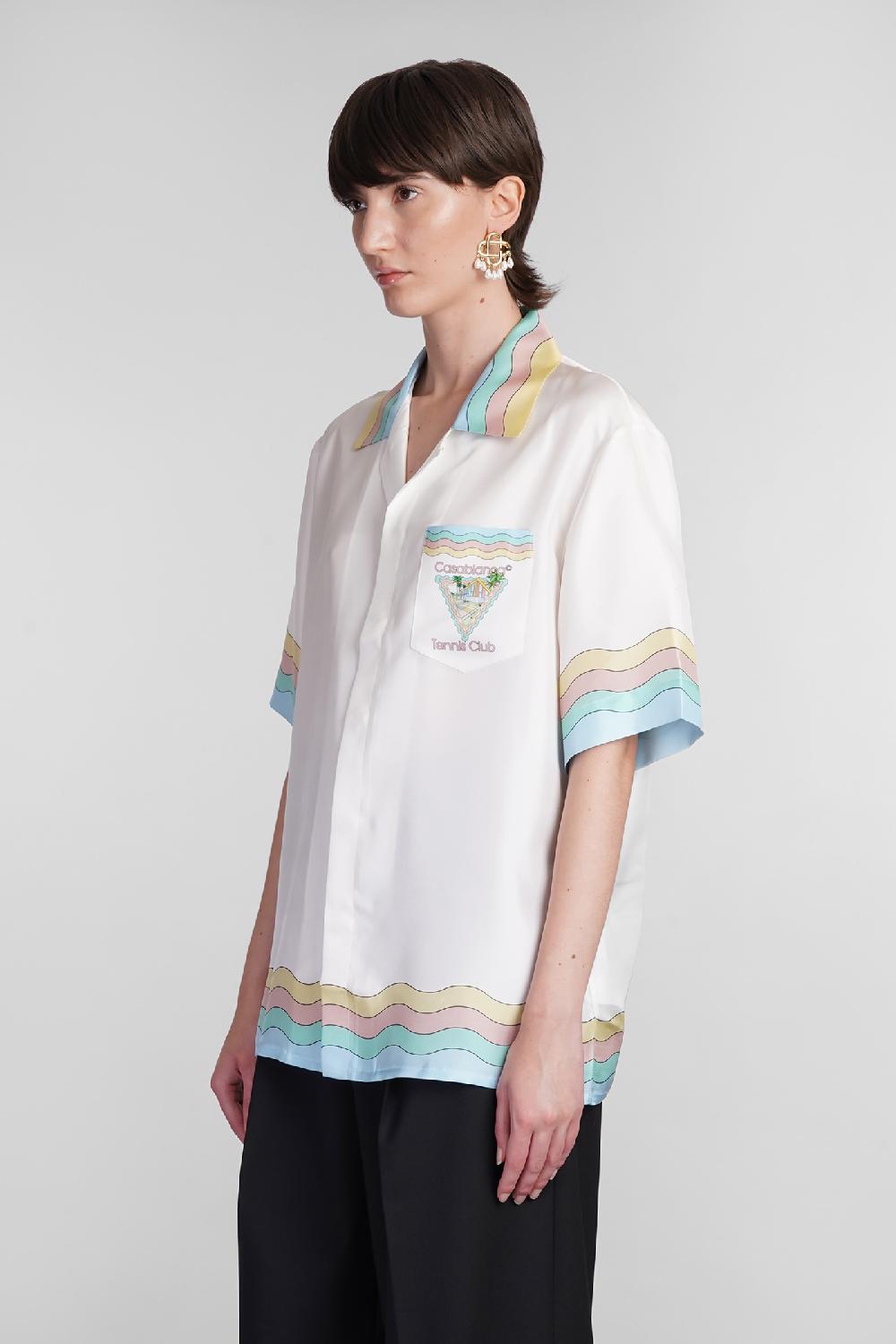 Deliberti Casablanca Camicia in seta bianca cod. 402435 - Deliberti The Luxury Shopping Vendita