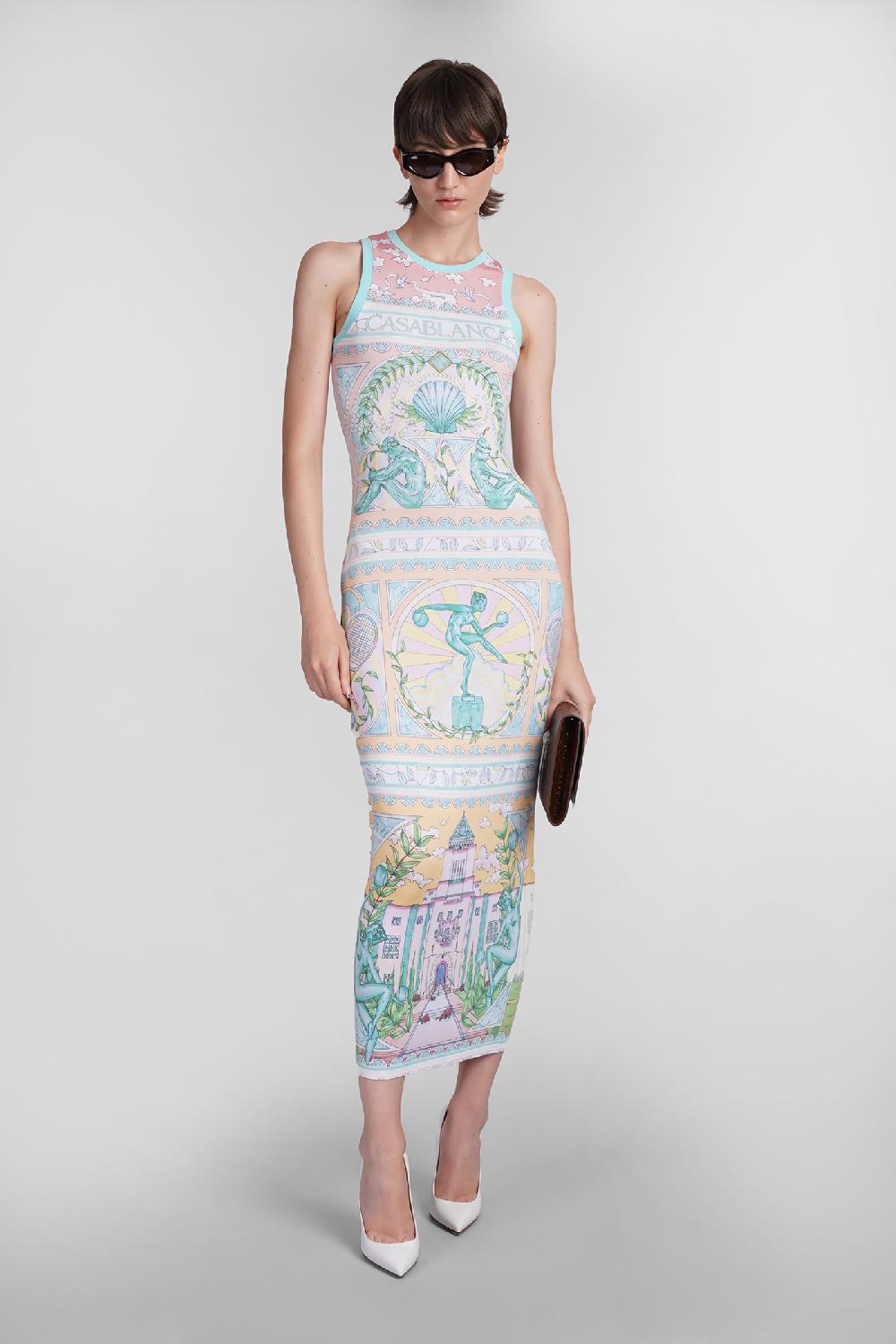 Deliberti Casablanca Abito in viscosa multicolor cod. 402436 - Deliberti The Luxury Shopping Outlet