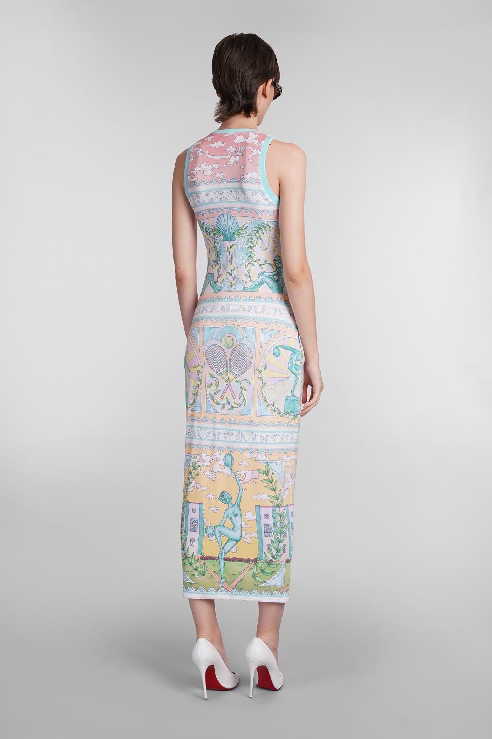Deliberti Casablanca Abito in viscosa multicolor cod. 402436 - Deliberti The Luxury Shopping Outlet
