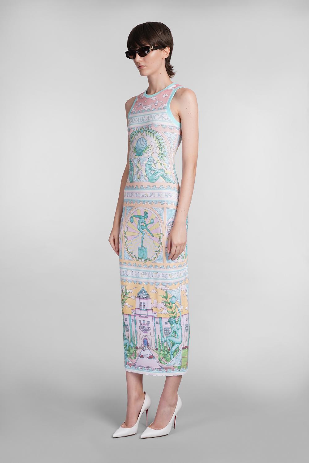 Deliberti Casablanca Abito in viscosa multicolor cod. 402436 - Deliberti The Luxury Shopping Outlet