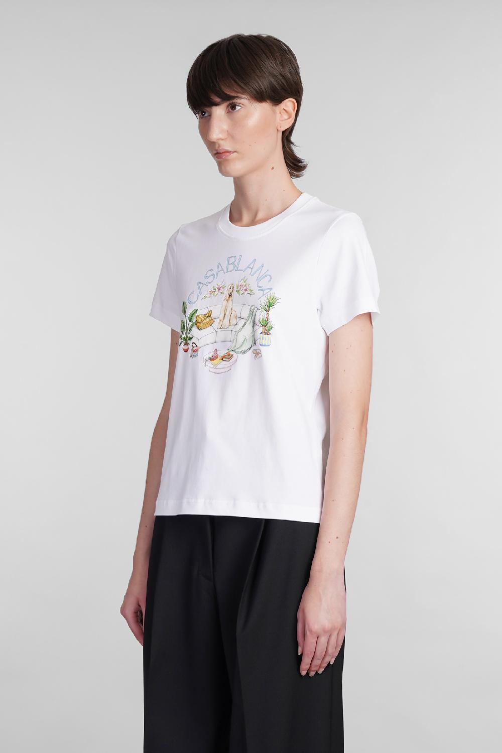 Deliberti Casablanca T-shirt in cotone bianco cod. 402439 - Deliberti The Luxury Shopping Offerte