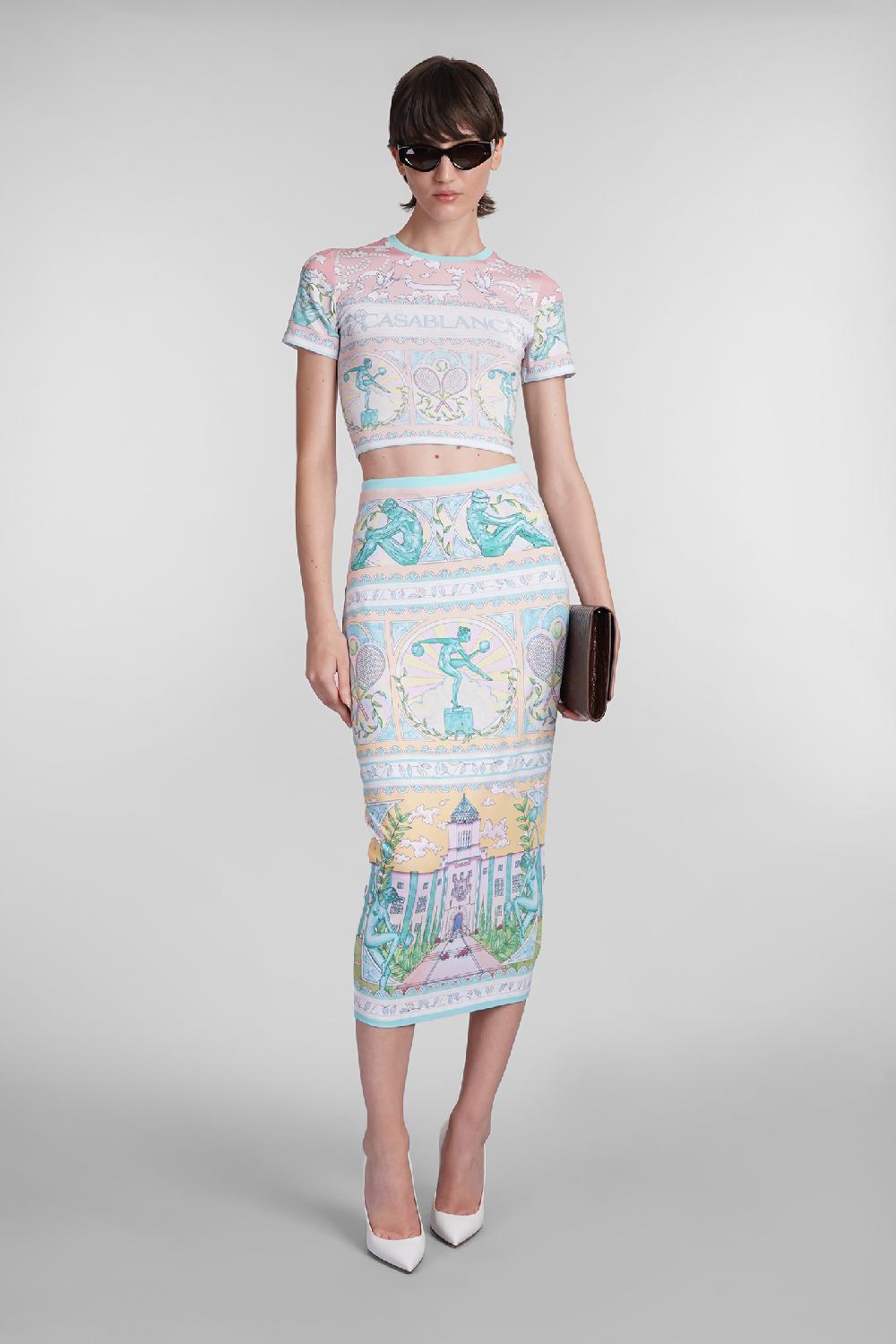 Deliberti Casablanca T-shirt in viscosa multicolor cod. 402440 - Deliberti The Luxury Shopping Hotsell