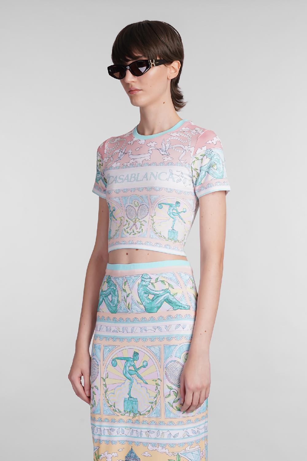 Deliberti Casablanca T-shirt in viscosa multicolor cod. 402440 - Deliberti The Luxury Shopping Hotsell