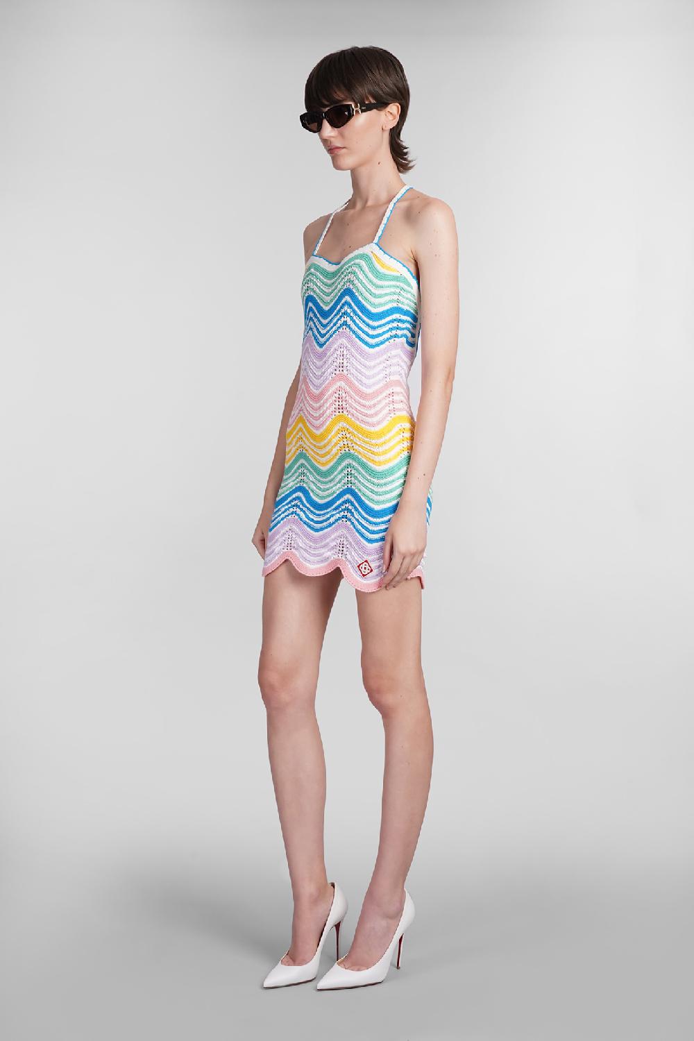 Deliberti Casablanca Abito in cotone multicolor cod. 402441 - Deliberti The Luxury Shopping Vendita Calda