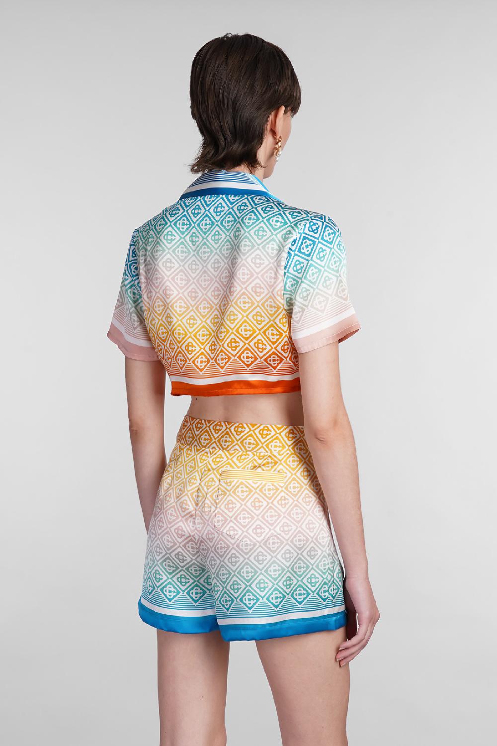 Deliberti Casablanca Camicia in seta multicolor cod. 402443 - Deliberti The Luxury Shopping Saldi Di Fabbrica