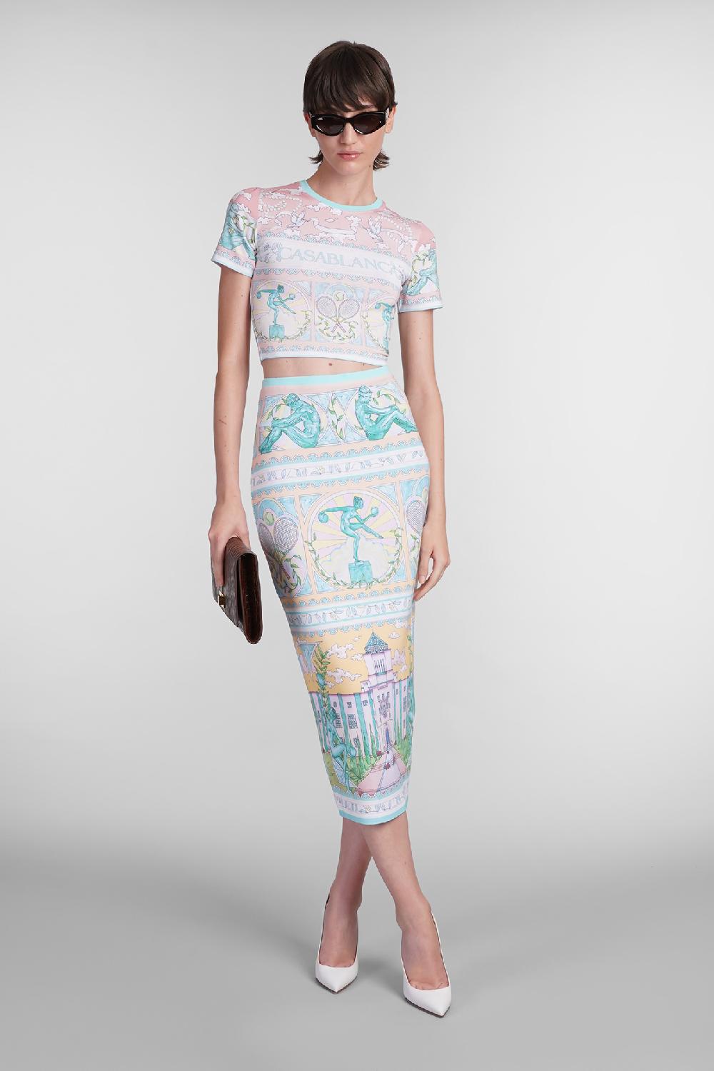 Deliberti Casablanca Gonna in viscosa multicolor cod. 402444 - Deliberti The Luxury Shopping I Più Venduti
