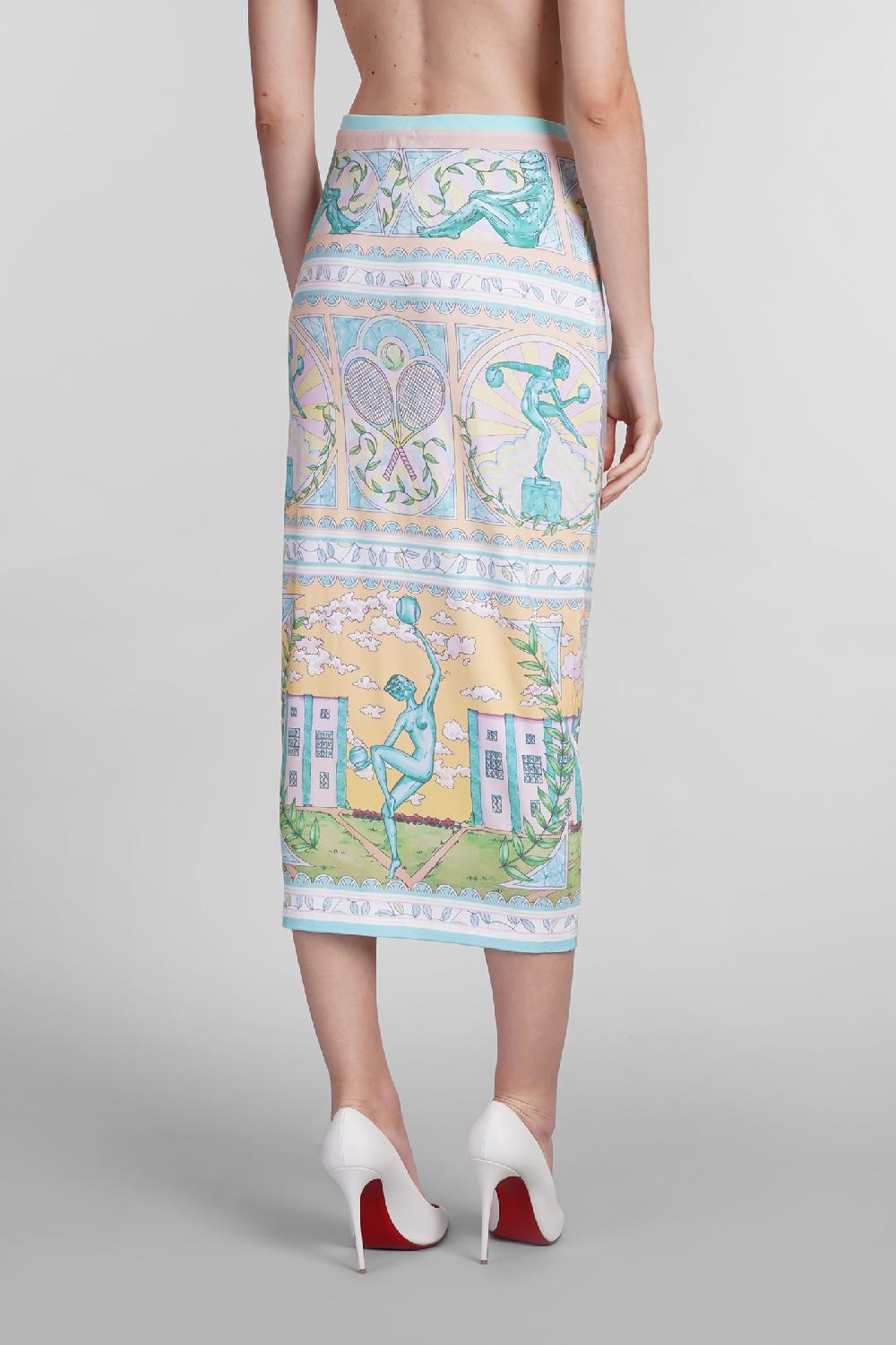 Deliberti Casablanca Gonna in viscosa multicolor cod. 402444 - Deliberti The Luxury Shopping I Più Venduti