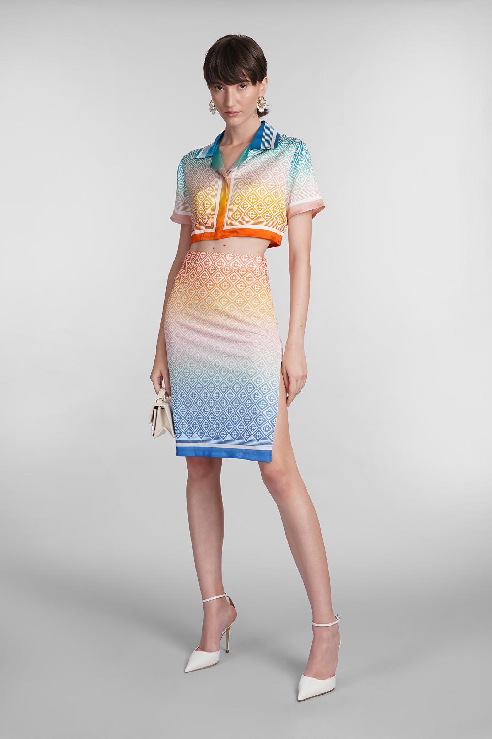 Deliberti Casablanca Gonna in poliestere multicolor cod. 402445 - Deliberti The Luxury Shopping Vendite Flash