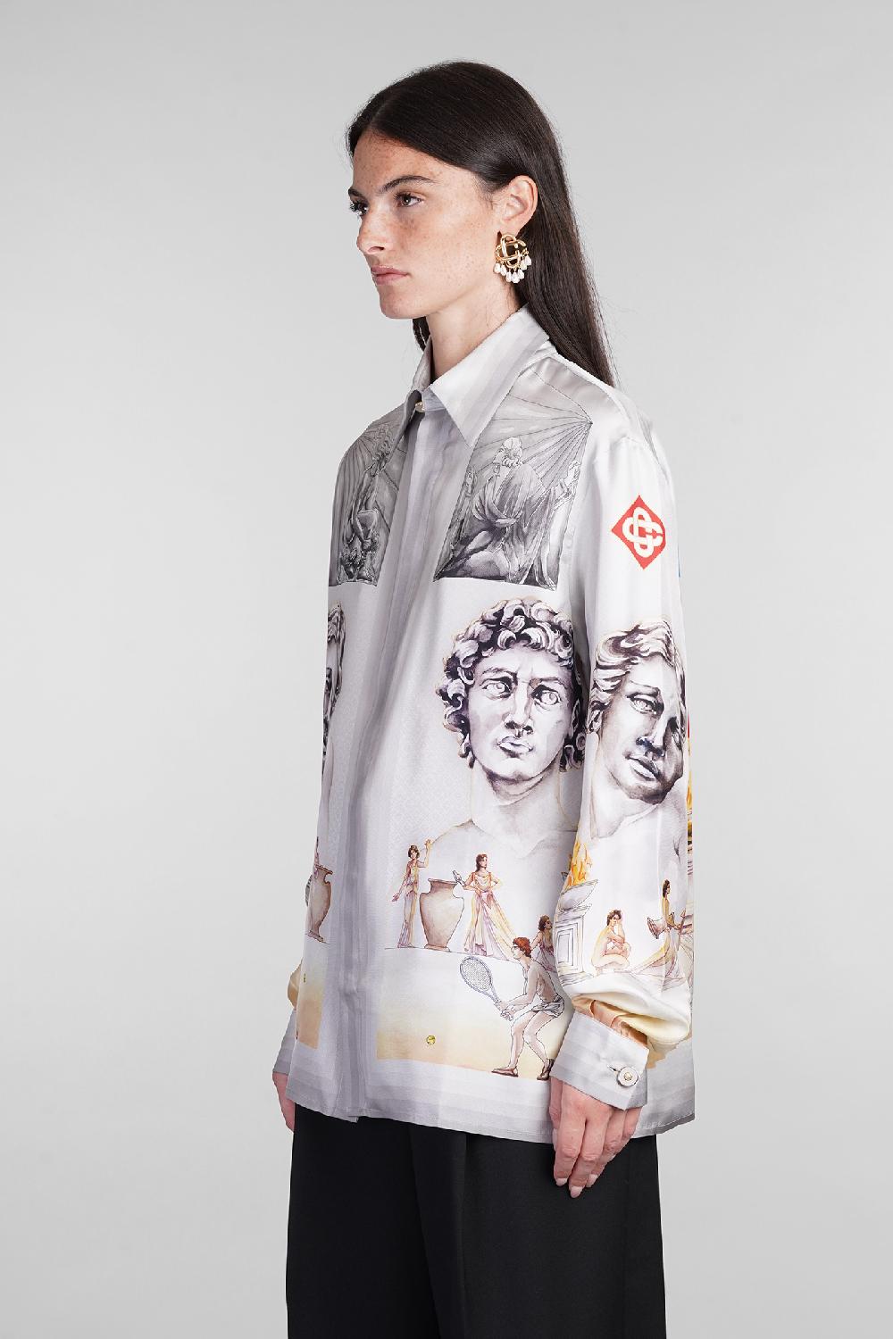 Deliberti Casablanca Camicia in seta grigia cod. 404996 - Deliberti The Luxury Shopping Moda