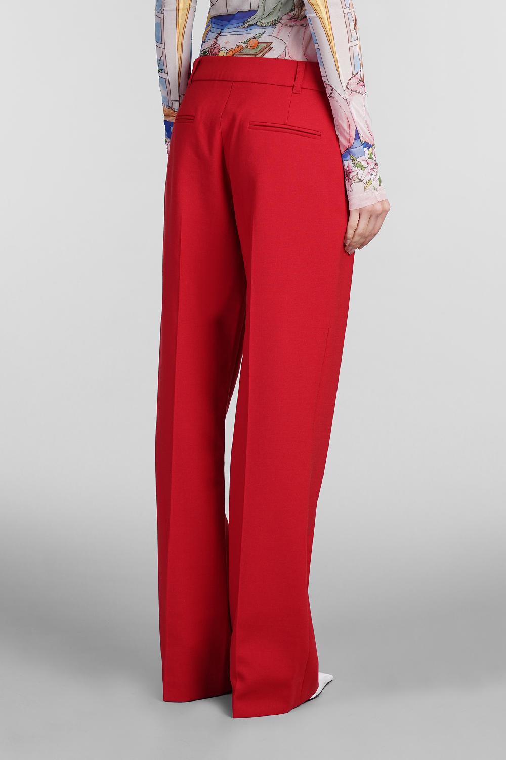 Deliberti Casablanca Pantalone in lana rossa cod. 409066 - Deliberti The Luxury Shopping Spedizione Gratuita
