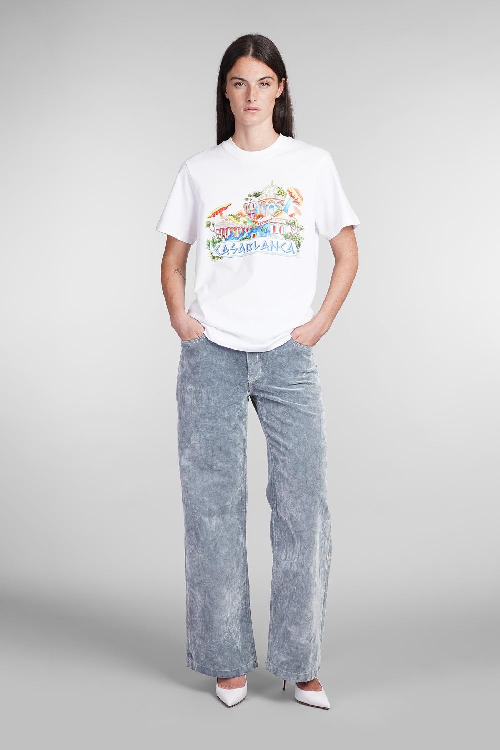 Deliberti Casablanca T-shirt in cotone bianco cod. 403114 - Deliberti The Luxury Shopping Pezzi Unici