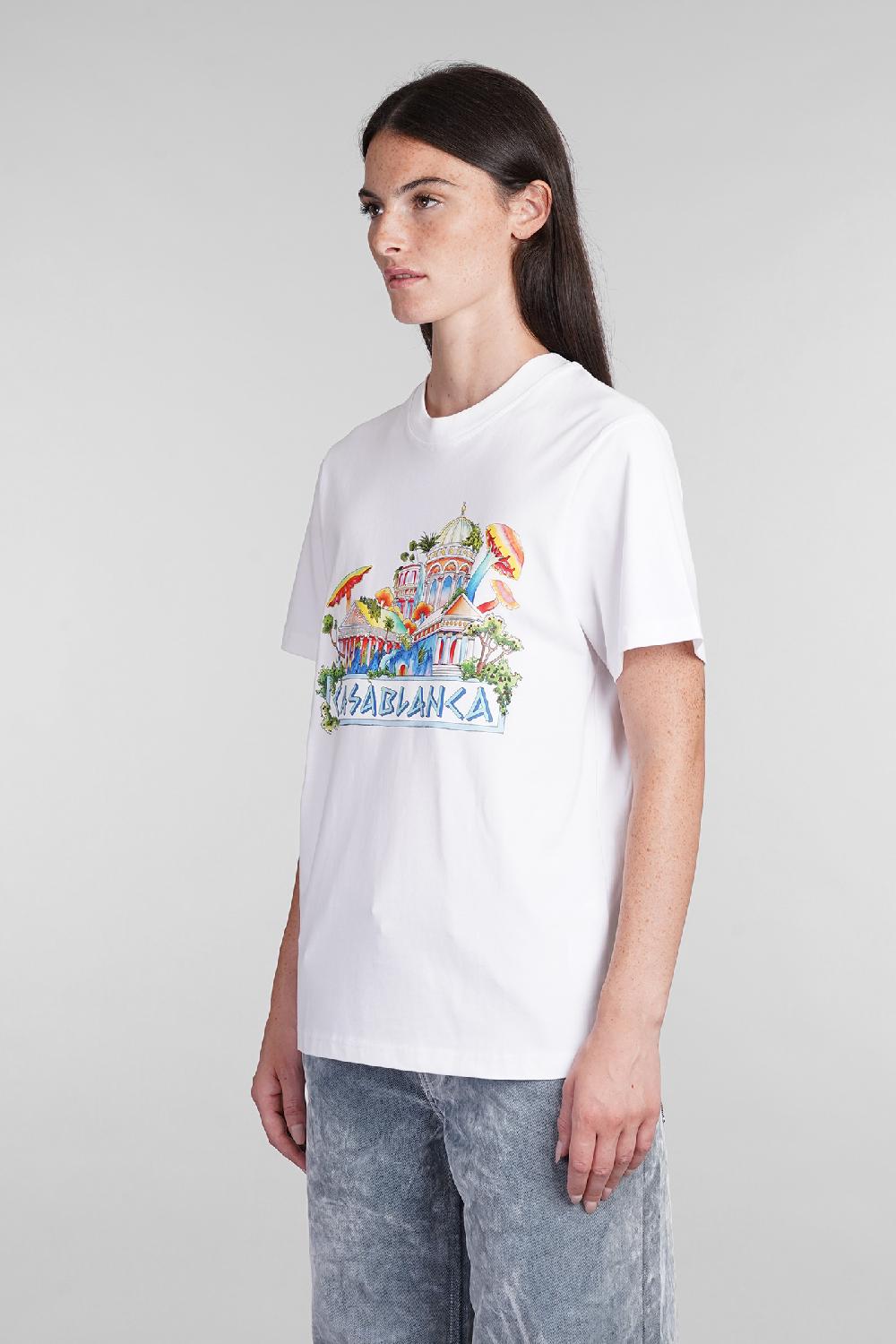 Deliberti Casablanca T-shirt in cotone bianco cod. 403114 - Deliberti The Luxury Shopping Pezzi Unici
