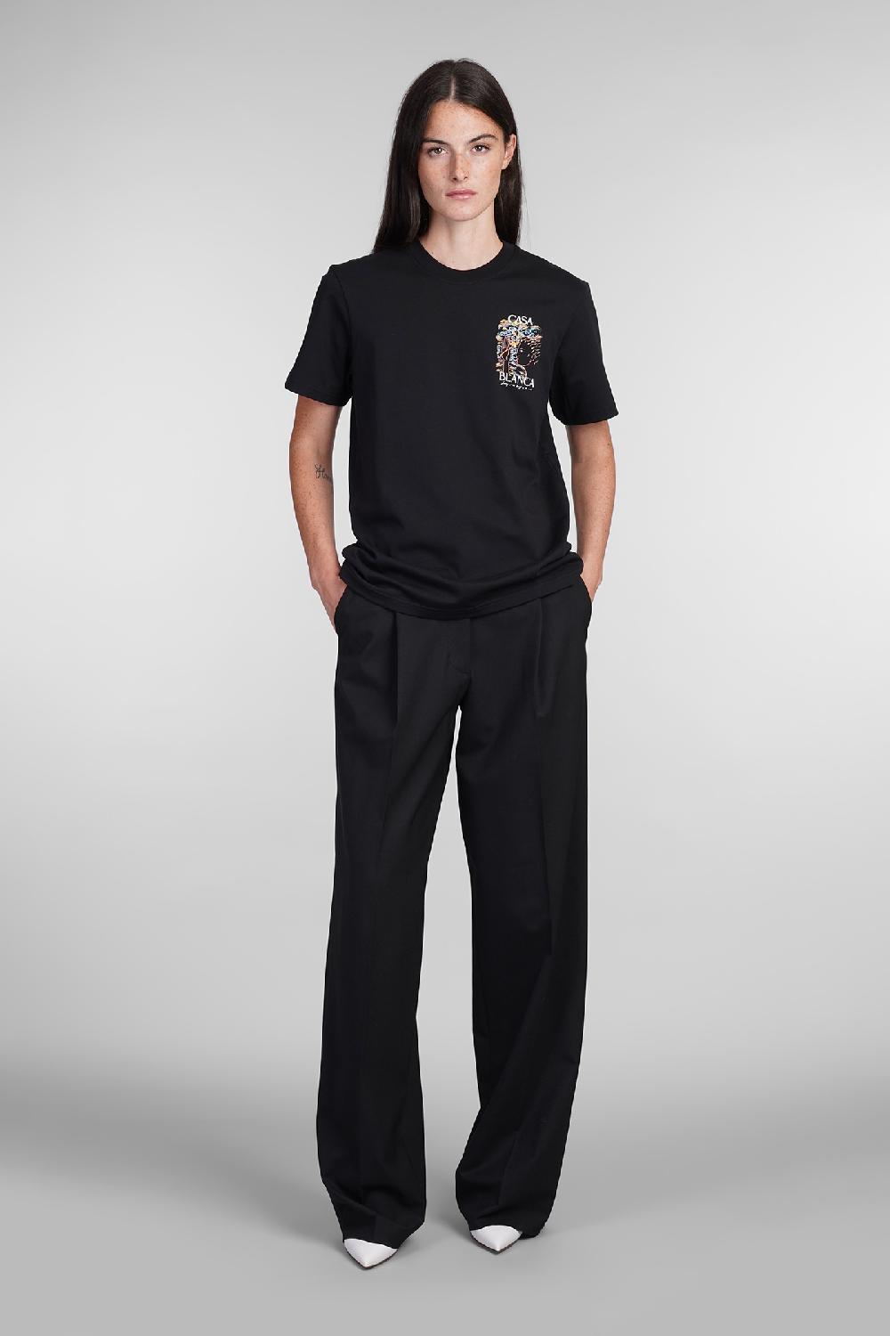 Deliberti Casablanca T-shirt in cotone nero cod. 403115 - Deliberti The Luxury Shopping Soddisfazione Garantita