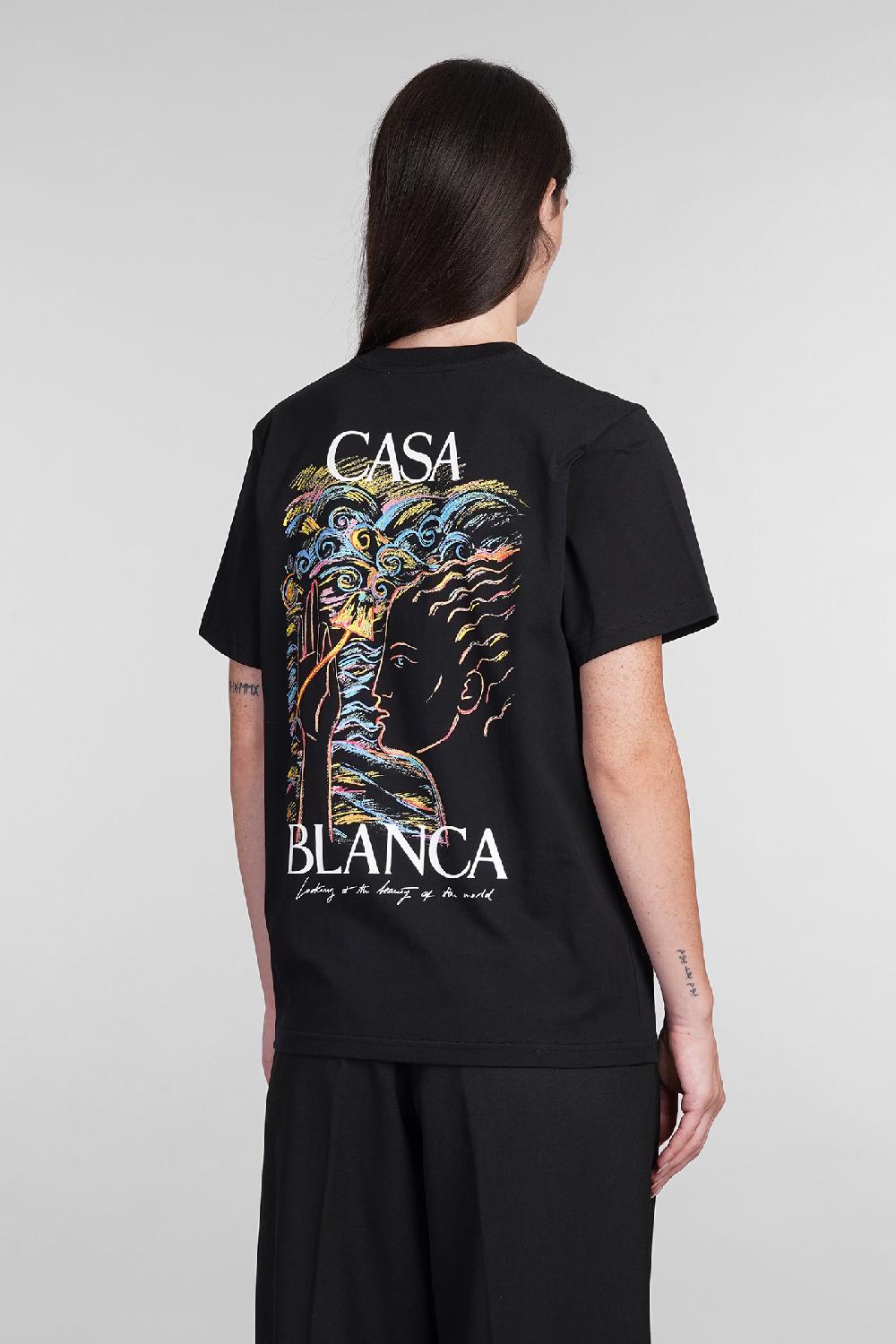 Deliberti Casablanca T-shirt in cotone nero cod. 403115 - Deliberti The Luxury Shopping Soddisfazione Garantita