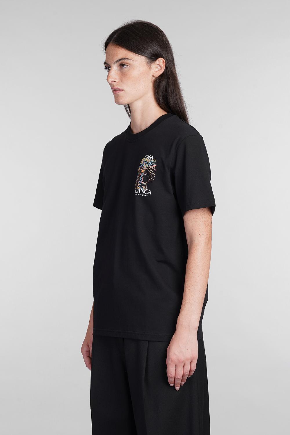 Deliberti Casablanca T-shirt in cotone nero cod. 403115 - Deliberti The Luxury Shopping Soddisfazione Garantita