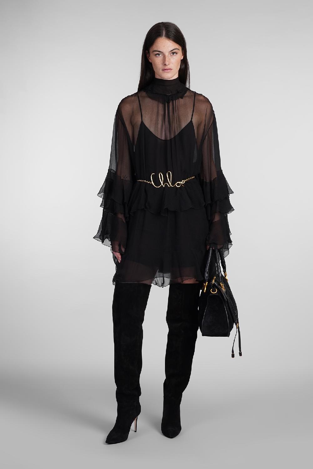 Deliberti Chloé Abito in seta nera cod. 404201 - Deliberti The Luxury Shopping Shopping Online