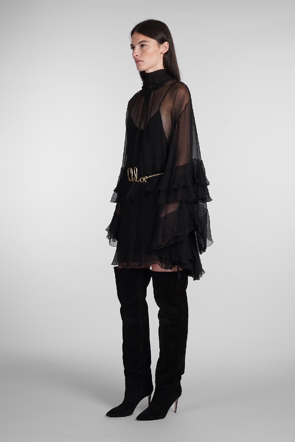 Deliberti Chloé Abito in seta nera cod. 404201 - Deliberti The Luxury Shopping Shopping Online