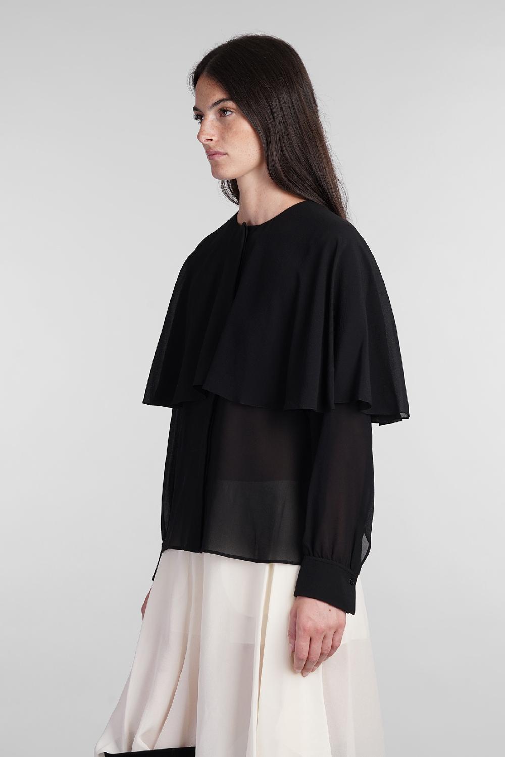 Deliberti Chloé Blusa in seta nera cod. 404203 - Deliberti The Luxury Shopping Moda