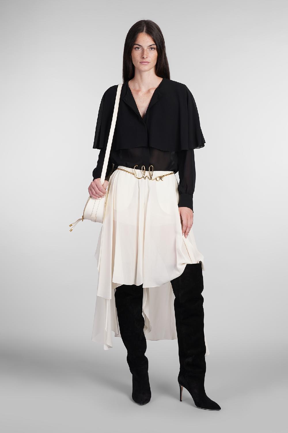 Deliberti Chloé Shorts in seta beige cod. 404205 - Deliberti The Luxury Shopping Convenienza