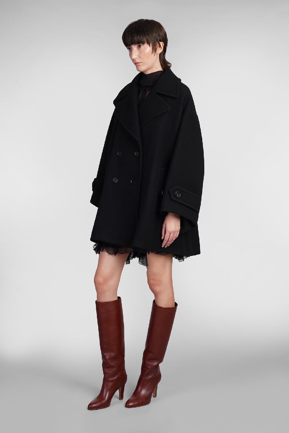 Deliberti Chloé Cappotto in lana nera cod. 406242 - Deliberti The Luxury Shopping Economico