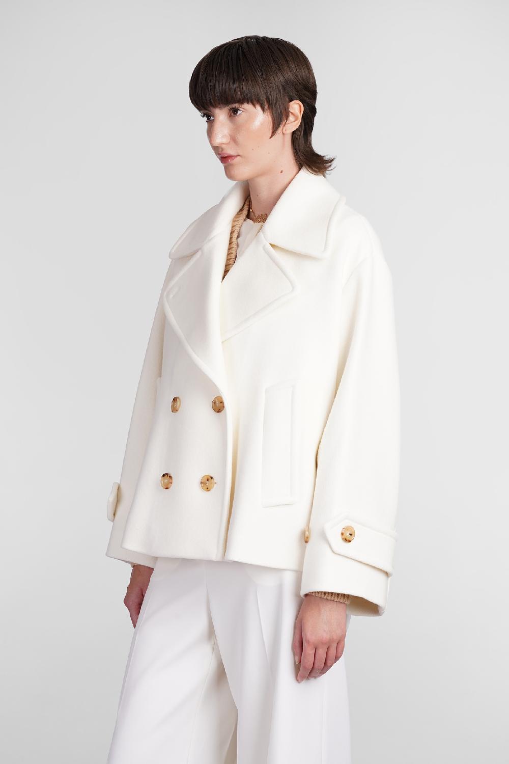 Deliberti Chloé Cappotto in lana beige cod. 406243 - Deliberti The Luxury Shopping Fornitura limitata